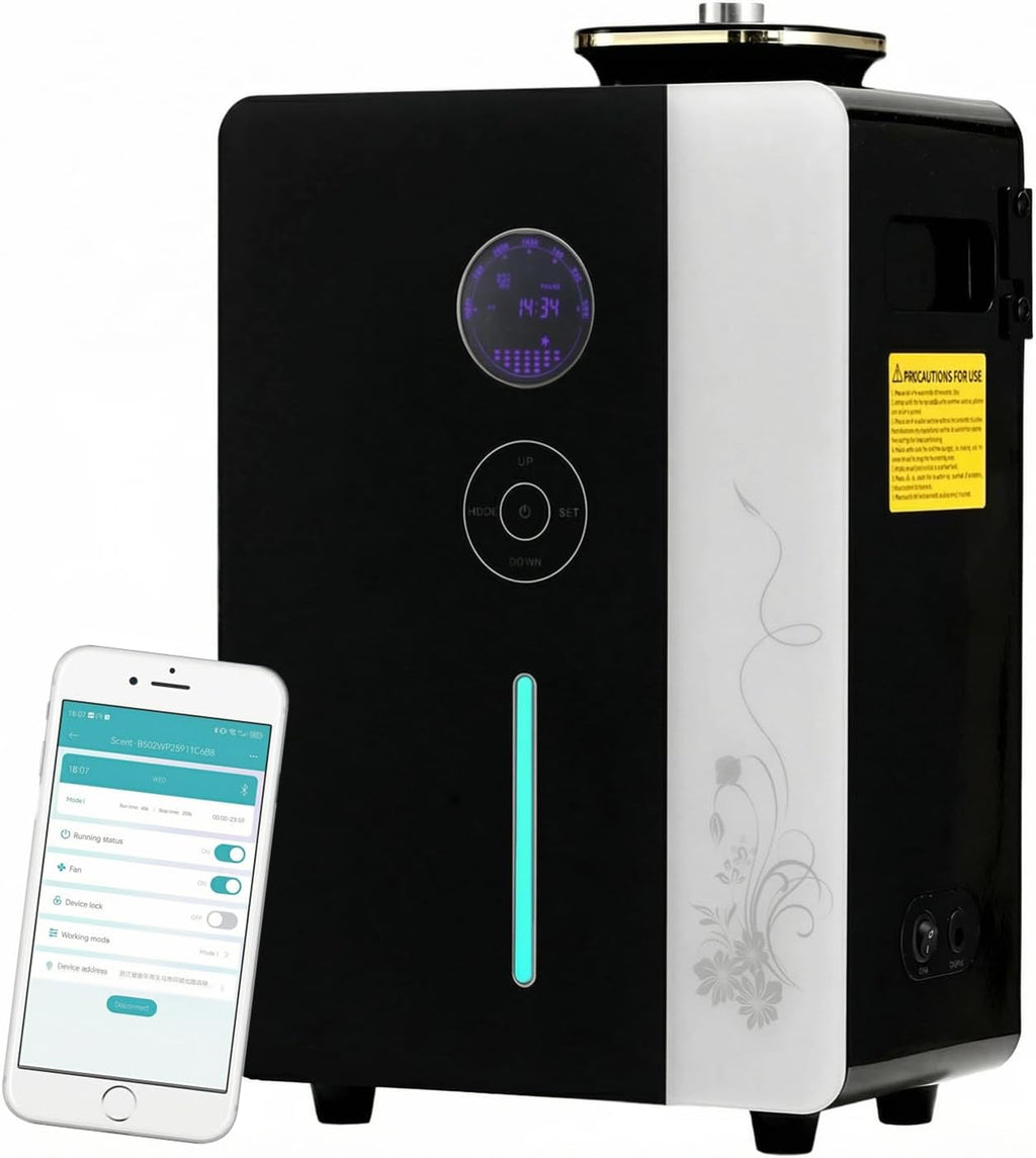 Kevinleo 7500 Sq Ft Commercial Scent Machine for Home, HVAC Cold Air Diffuser System, 800ml Waterless Fragrance Nebulizer for Large Space Hotel Lobby Gym Spa, Smart WiFi Bluetooth App Control (KS2000)