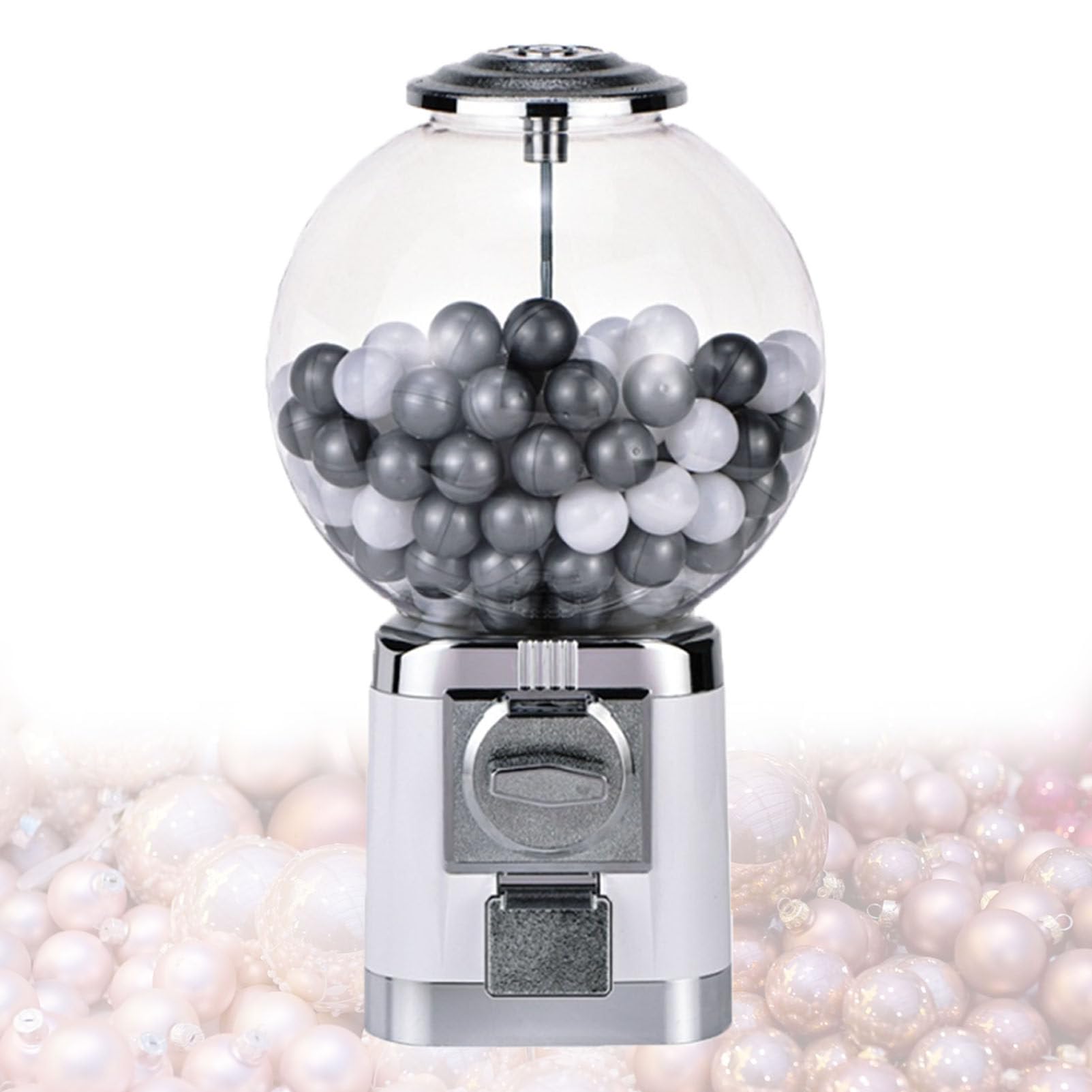 Capsule Vending Machine, Multi-Use Capsule Toy Vending Machine with 100 Empty 1.26" Balls, No Coin Required, Coffee Capsule Storage Machine for Home Black