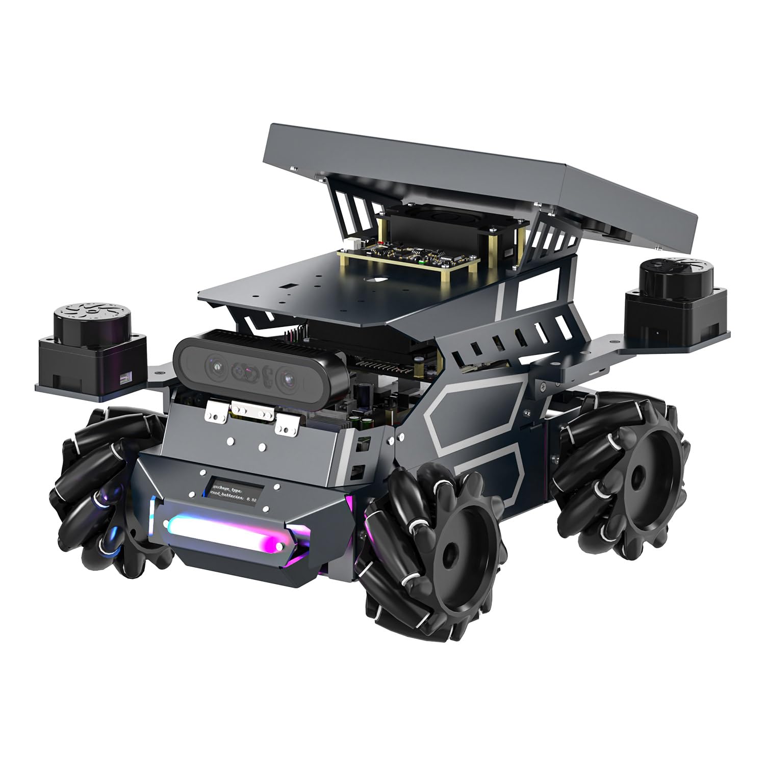 Yahboom ROS2 Robotic for Raspberry Pi 5, AI Large Language Models AI Vision Data,3D SLAM Navigation Supports ROS2 Python Education, ROS Development