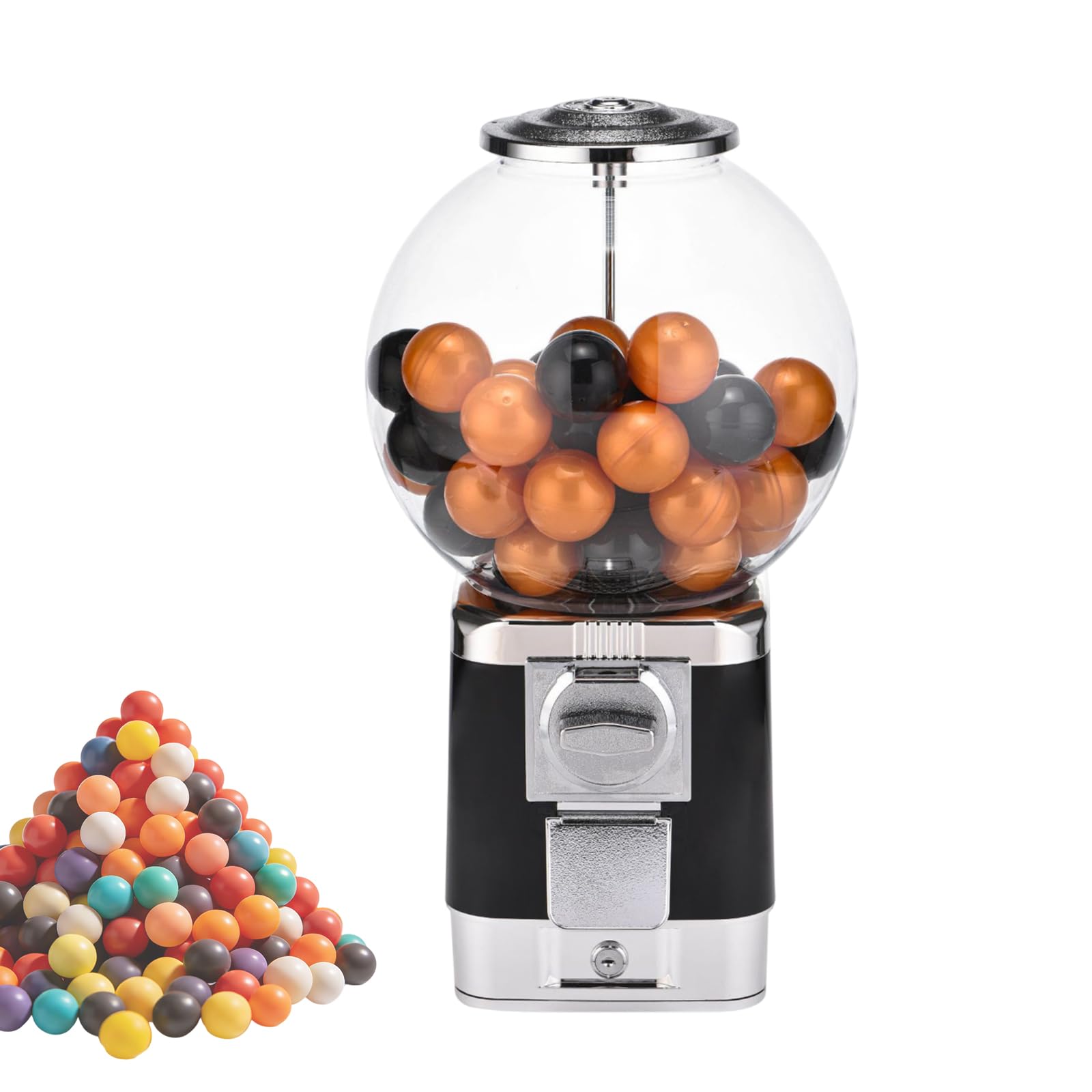50mm Ball Classic Bubble Capsule Toys Dispenser Vending Machine Vending Machine Twister Ball Dispenser Gumball Machine for Retail,Amusement Parks(Color:White)