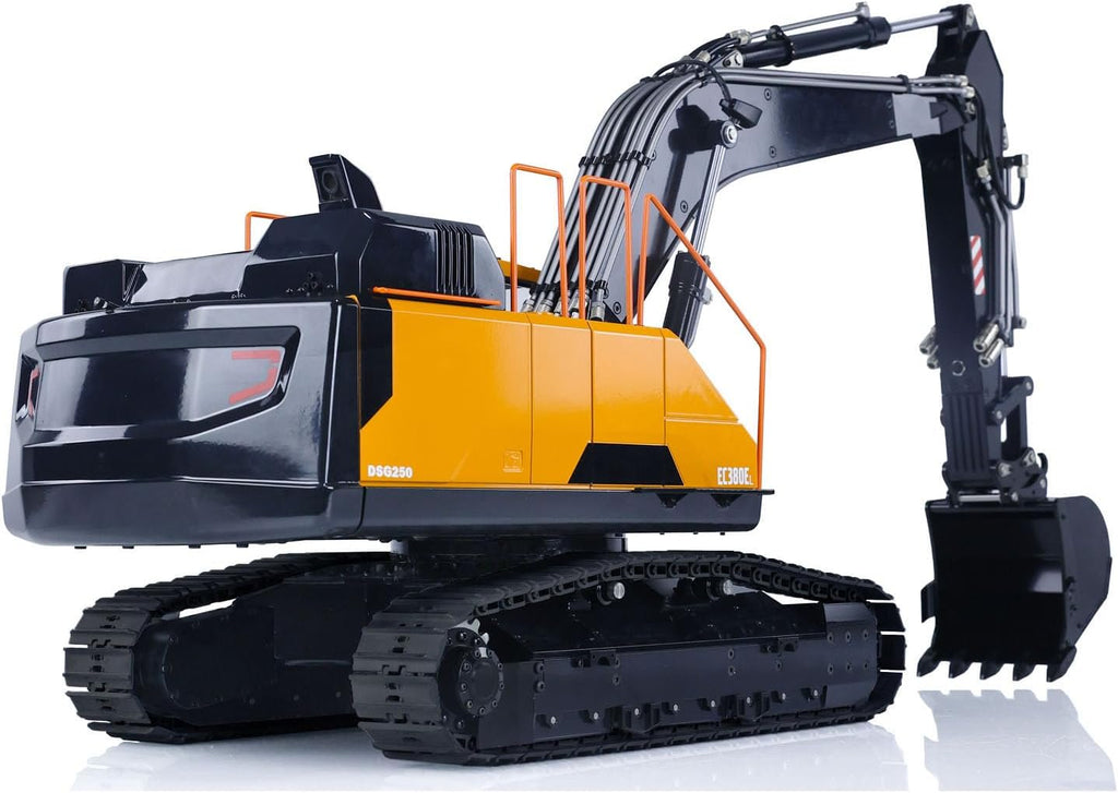 TOUCAN RC HOBBY 1/14 Remote Control Hydraulic Excavator EC380 2.4G 9CH RC Diggers Assembled Model Claw Ripper Construction Car Machine for Adult