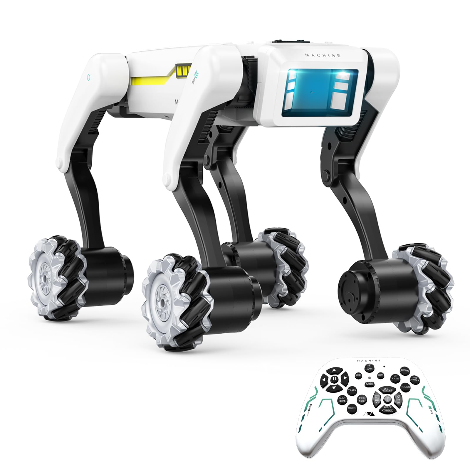 Smart Robot Dog for Kids Ages 6-12, Voice and Remote Control Robotic Pet, 30+ Bionic Actions, All-Terrain Stunt Moves, 25m Range, STEM Toy for Kids