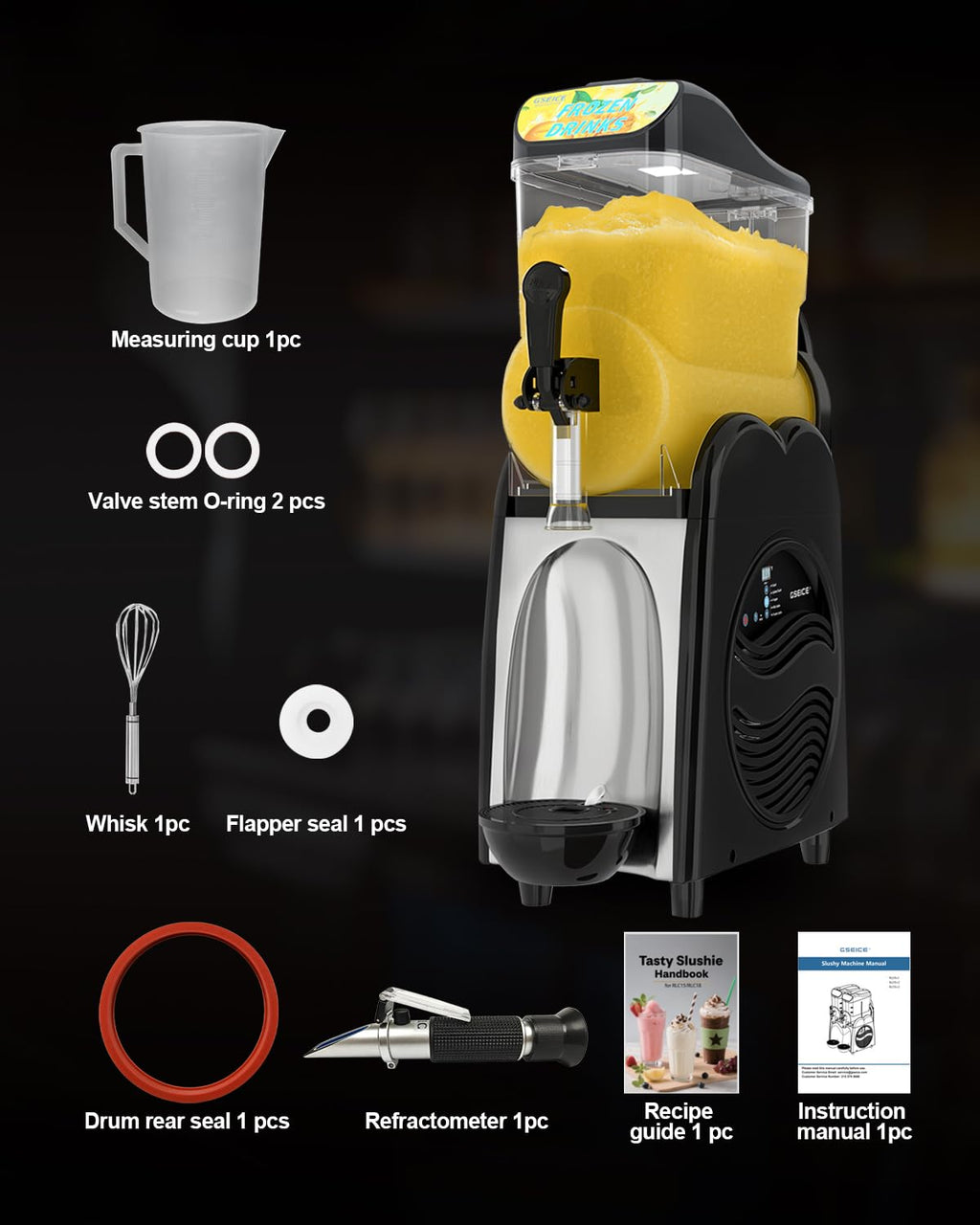 30L Commercial Slushie Machine, 2 Tank Margarita Machine, 80 Grande Cups Slushy Machine with Auto Clean, 8 Gal LED Frozen Drink Machine for Business, Mobile Bar, Party, Restaurant, 800W Fast Cooling