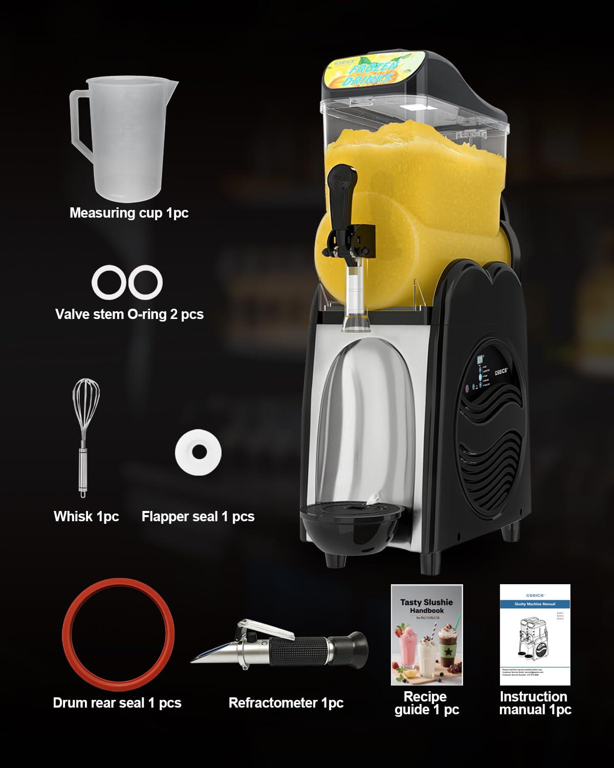 30L Commercial Slushie Machine, 2 Tank Margarita Machine, 80 Grande Cups Slushy Machine with Auto Clean, 8 Gal LED Frozen Drink Machine for Business, Mobile Bar, Party, Restaurant, 800W Fast Cooling