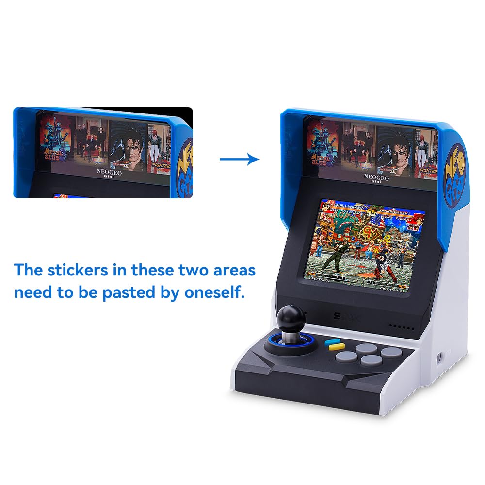 SNK 40th Anniversary NEOGEO MINI Arcade Console, 3.5" Screen with 40 Classic Games(KOF/Metal Slug Series), TV Output Compatible, Dual Controller Ports, Mini Arcade Collector's Edition Gift Set