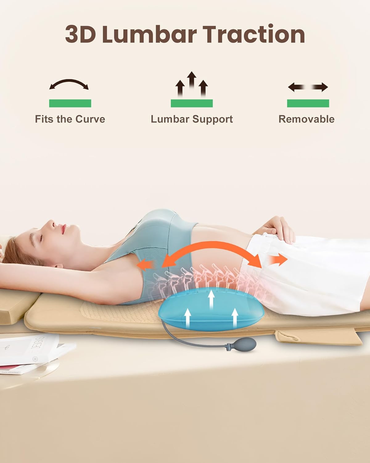 Heycool Massage Mat Full Body, Back Massager with Heat and Vibration, Massage Chair Pad, 10 Vibration Motors, 2 Heating Levels, Foldable, Gifts for Women, Men