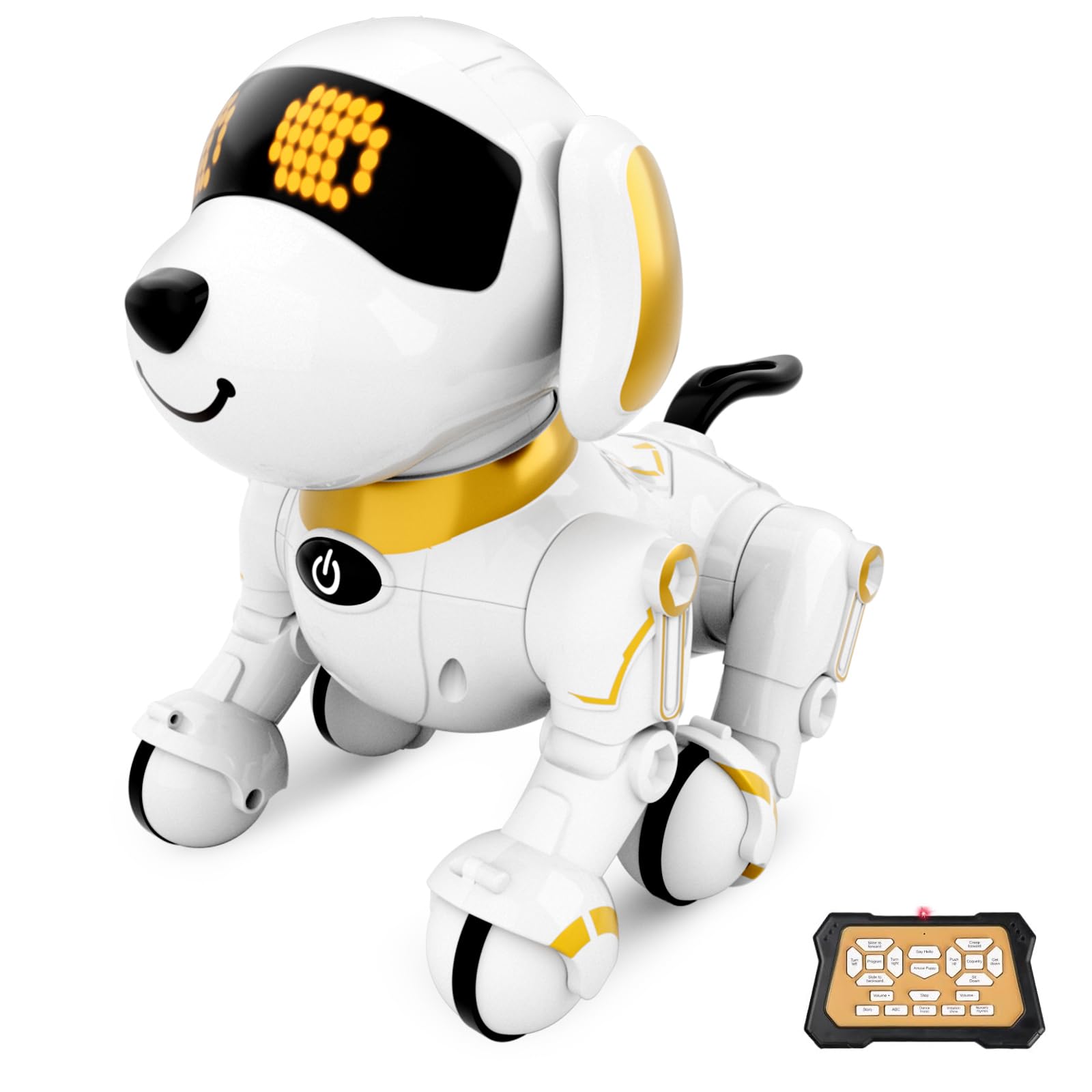 Dwi Dowellin Robot Dog for Kids 8-12,Remote Control Smart Robotic Dogs Pet Puppy Robotic Toy,Interactive Touch Walking Talking Toys for Boys Girls Christmas Birthday Gifts