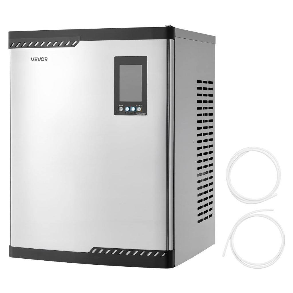 VEVOR Commercial Ice Maker Machine - Head, 300 Lbs/Day Stainless Steel Ice Machine with Scheduled Ice-Making, Self-Cleaning, Adjustable Thickness, Ideal for Restaurant Bar Cafe Hotel - Head Only