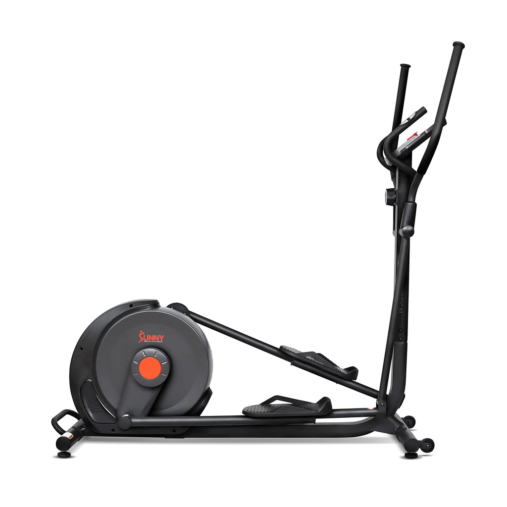 Sunny Health & Fitness Smart 17" Stride Elliptical Machine Trainer with Built-in Pulse Sensor and 16-Level Tension for Home Exercises with SunnyFit App Bluetooth Access