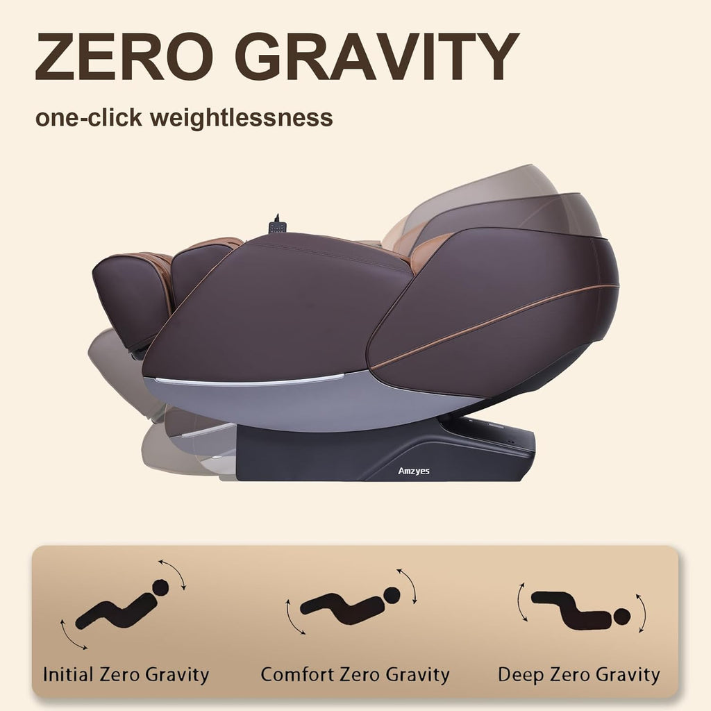 4D Massage Chair Full Body, 20 Modes Zero Gravity Massage Chair with 53.15 Inches SL Track, Foot Massage, Neck and Shoulder Massage, Shiatsu, Bluetooth Speaker, Home, Navy Blue