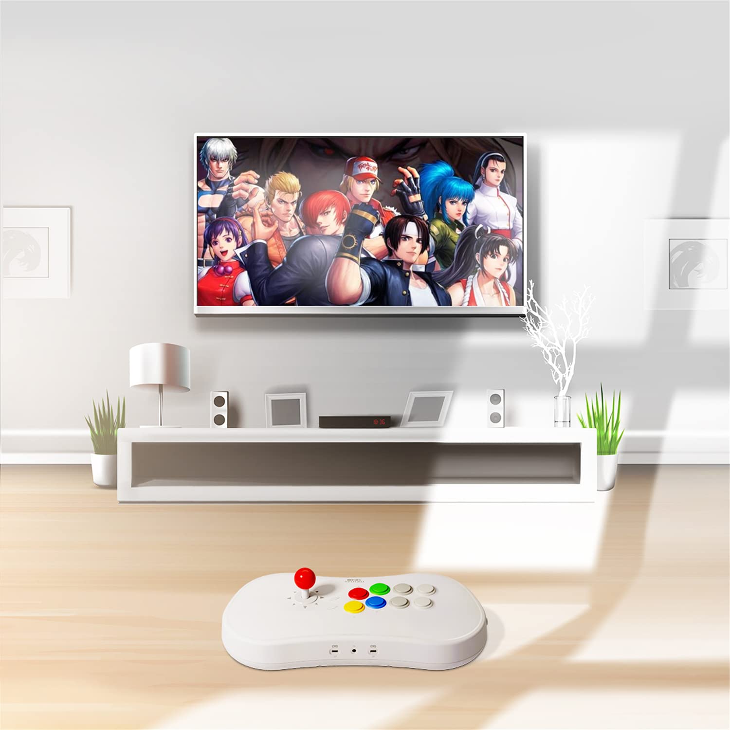 UNICO SNK Neo Geo Arcade Stick Pro, Pre-Loaded 20 Official Licenced NEOGEO Retro Games, Neo Geo Pocket Console Support HDMI Output