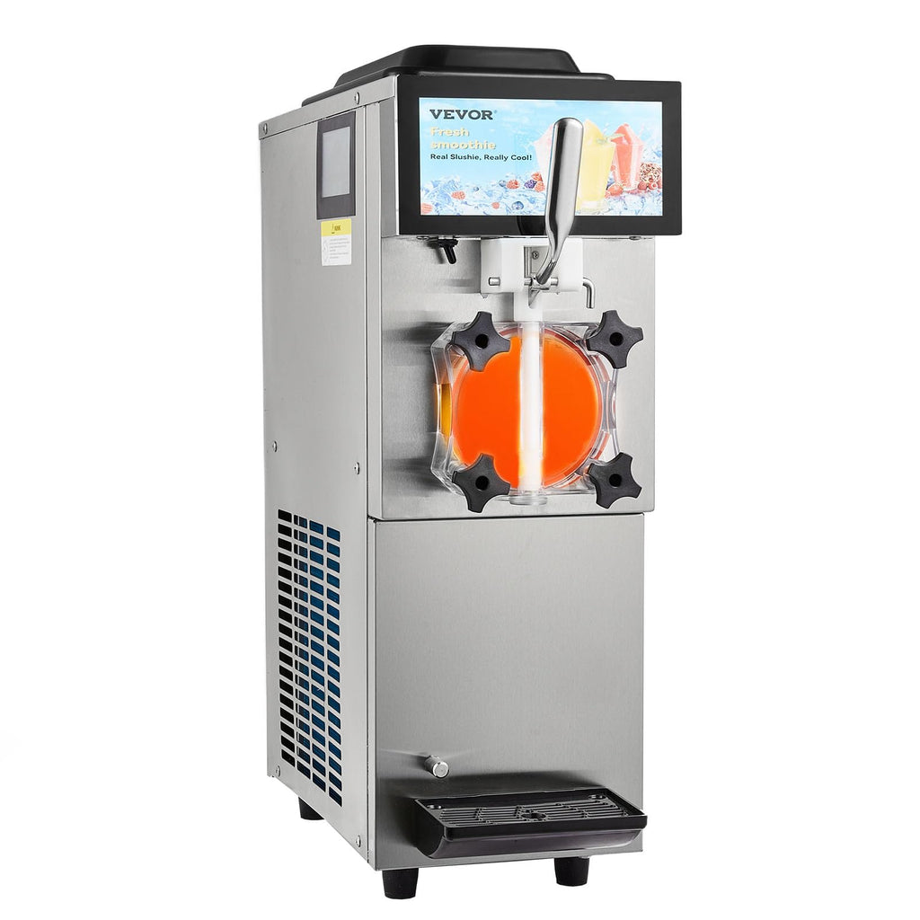 VEVOR Commercial Slushy Machine, 2 x 12L / 3.17 Gal Double Tanks, Cool and Freeze Modes, Stainless Steel Margarita Smoothie Frozen Drink Maker, Slushie Machine for Party Cafes Restaurants Bars Home