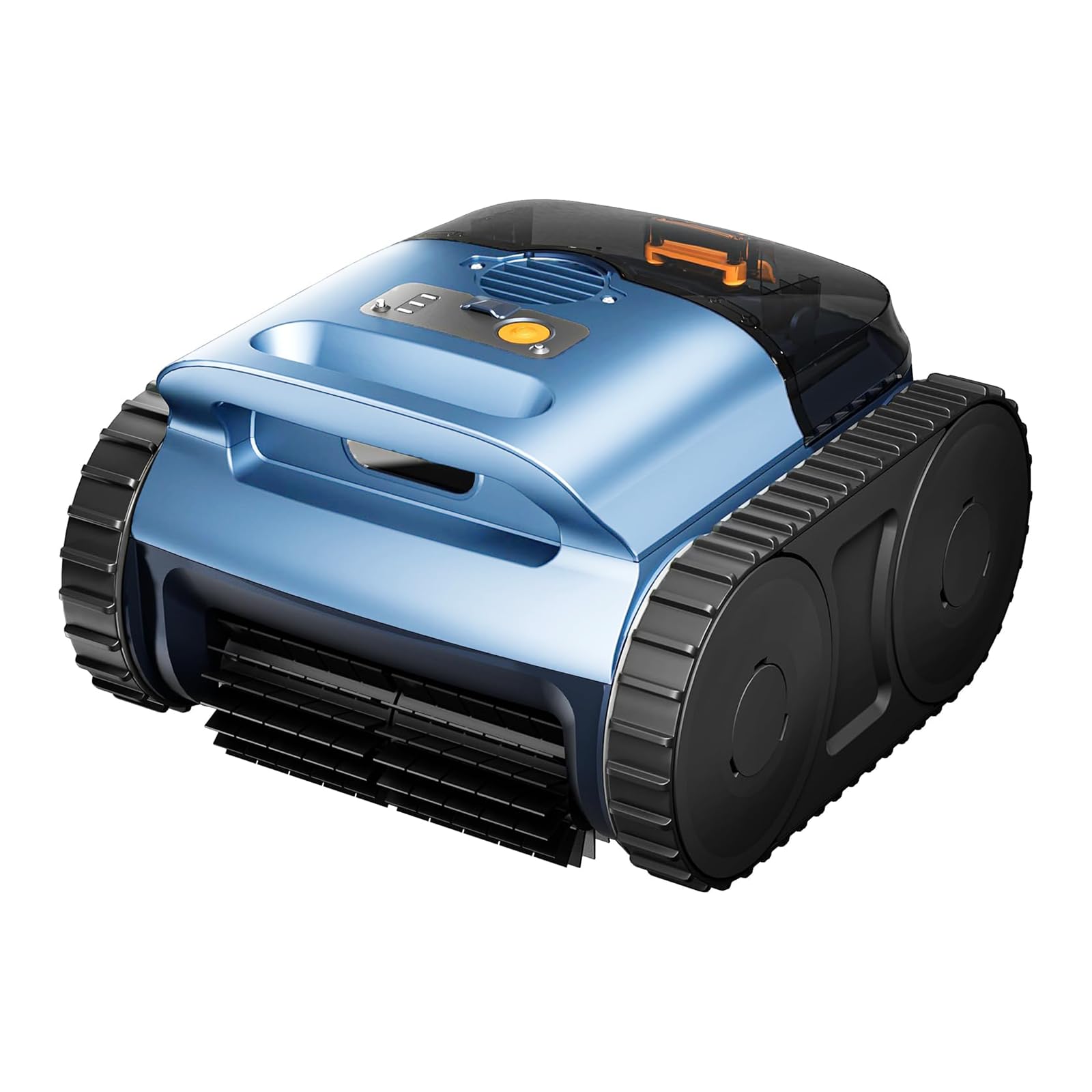 Cordless Robotic Pool Vacuum, Pool Cleaner with Track Drive & Sonar Navigation, 180W Brushless Motor, Wall & Waterline Climbing, 150-Min Runtime, for Inground & Above-Ground Pools up to 2150 Sq. Ft.