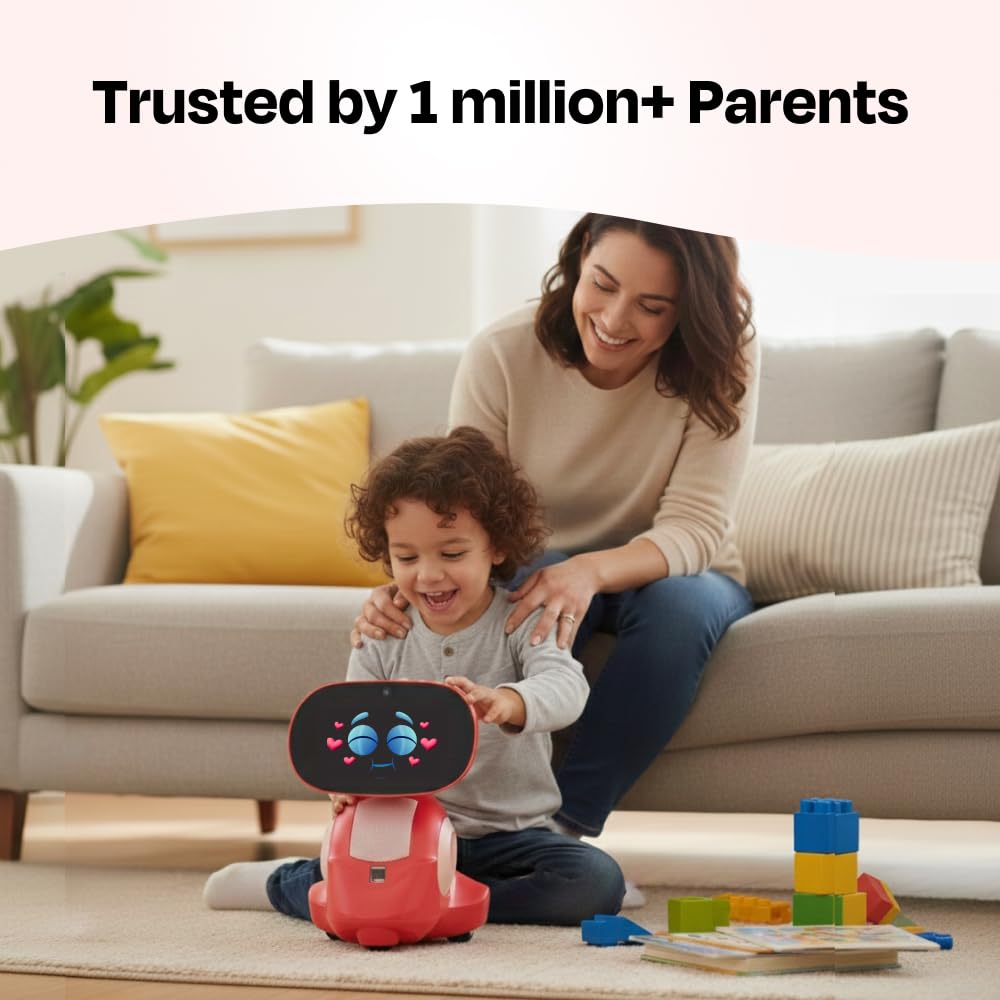 Miko 3 AI Robot for Kids – Smart Educational & STEAM Learning Robot with Interactive Apps, Games, Stories & Activities for Girls & Boys Ages 5–10 | Red
