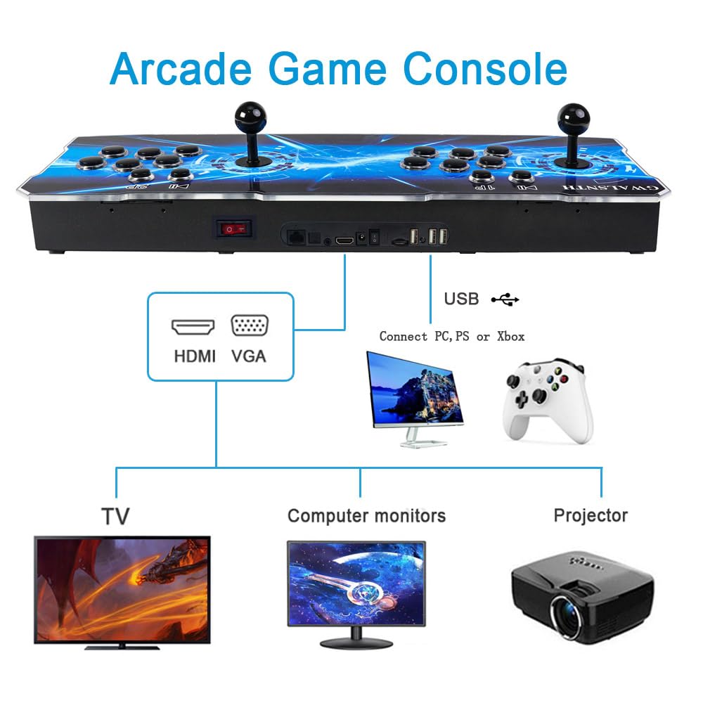 GWALSNTH 32000 in 1 Pandora Box 60S Arcade Game Console,1280X720 Display,Search/Save/Hide/Pause Games,Two Separate joysticks,1-4 Players …