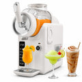 SYINTAO Slushie Machine No Ice Needed, 2-in-1 Frozen Drink & Soft Serve Ice Cream Maker, Self-Chilling Slushy Maker with 5 Presets, LED Display & Auto Clean for Home & Party (Black)