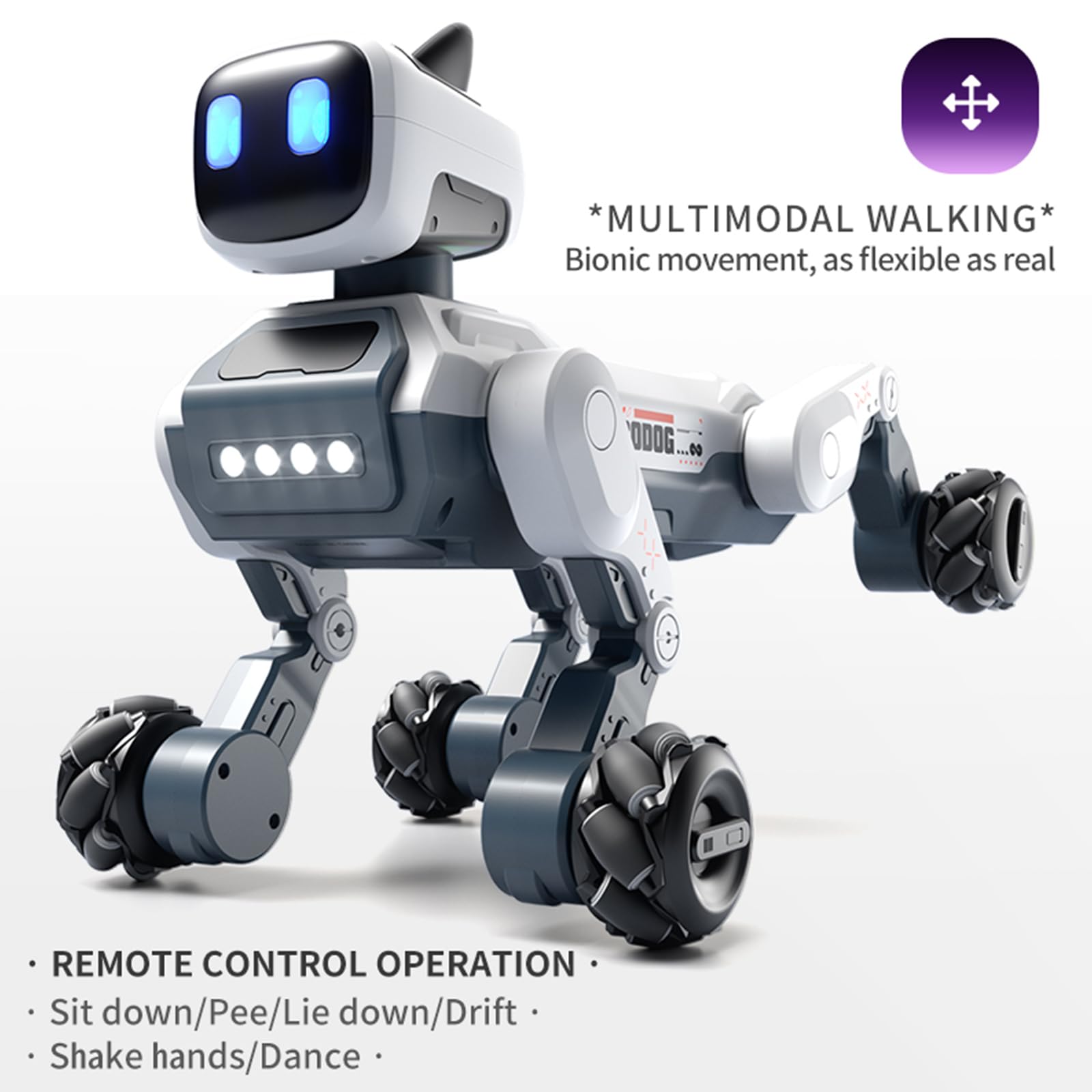Smart Robot Dog for Kids, Interactive RC Robot Dog Toy with Voice Control, APP Programming, 30+ Actions, STEM Coding Pet, Remote Control Robot Puppy, Rechargeable Gift for Boys Girls Age 6-12