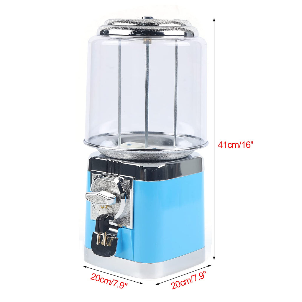 25 Cent Vending Machines, Commercial Toy Candy Capsule Vending Machine, 0.79-1.26 Inch Ball Diameter Coin Operated Large Capacity Gumball Machine for Home Use, Game Halls, Retail Stores (Blue)