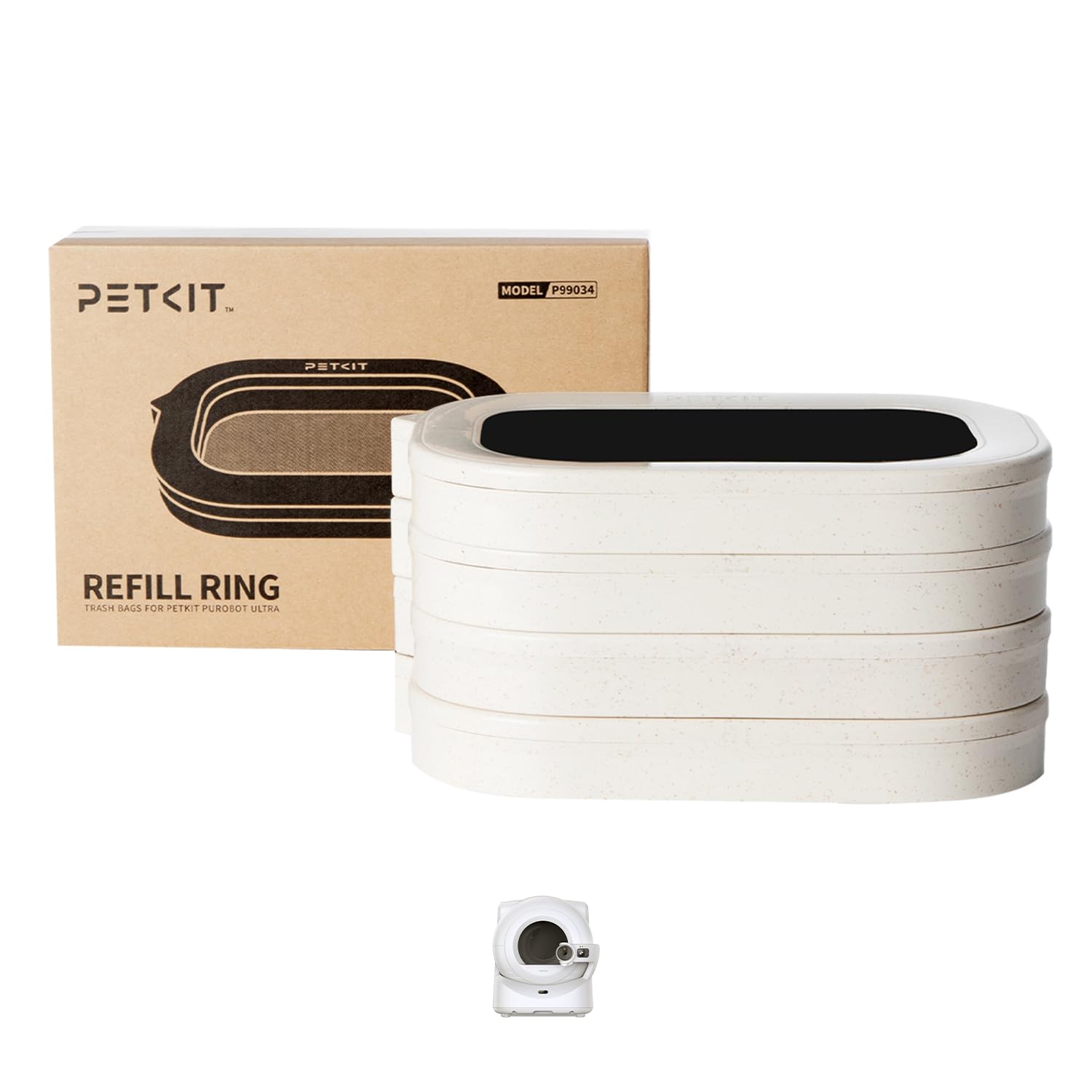 PETKIT Purobot Ultra Auto Waste Packing & Multi-Cat Toilet Behavior Ai Camera Tracking Automatic Self-Cleaning Cat Litter Box, Smart Robot with 5G WiFi App Control&Integration Safety&Odor Free