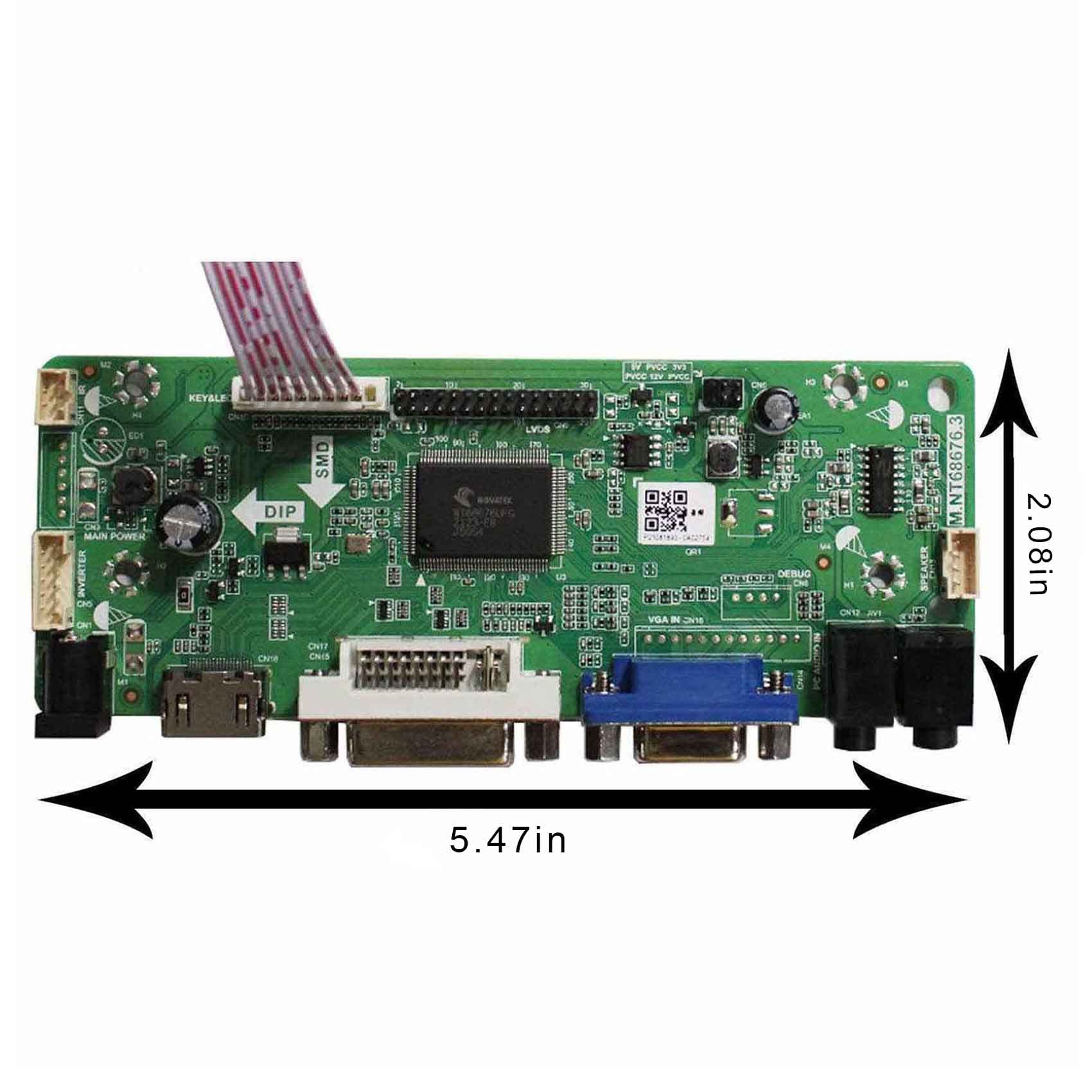 VSDISPLAY DVI VGA Audio LCD Controller Board Fit for 17 inch 4:3 1280X960 DV170YGZ-N10 DV170YGM-N10