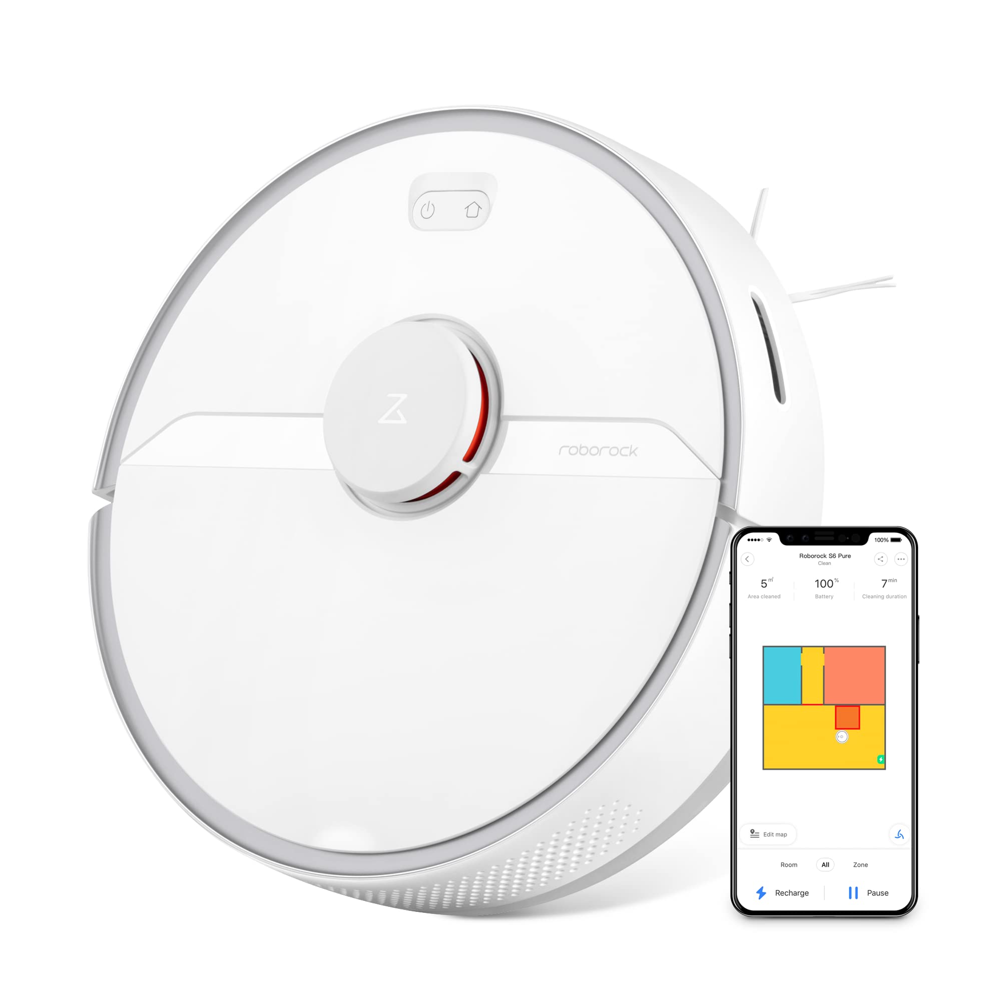 roborock Q10 S5+ Robot Vacuum and Mop, 10,000Pa Suction, Upgraded from Q8 max+, 70 Days Self-Emptying, Obstacle Avoidance, Sonic Mopping, Dual Anti-Tangle Design, Auto Mop Lifting, Black