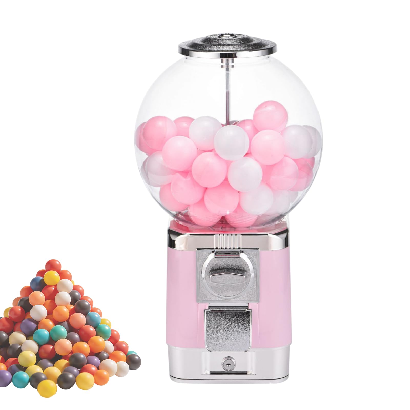 50mm Ball Classic Bubble Capsule Toys Dispenser Vending Machine Vending Machine Twister Ball Dispenser Gumball Machine for Retail,Amusement Parks(Color:White)
