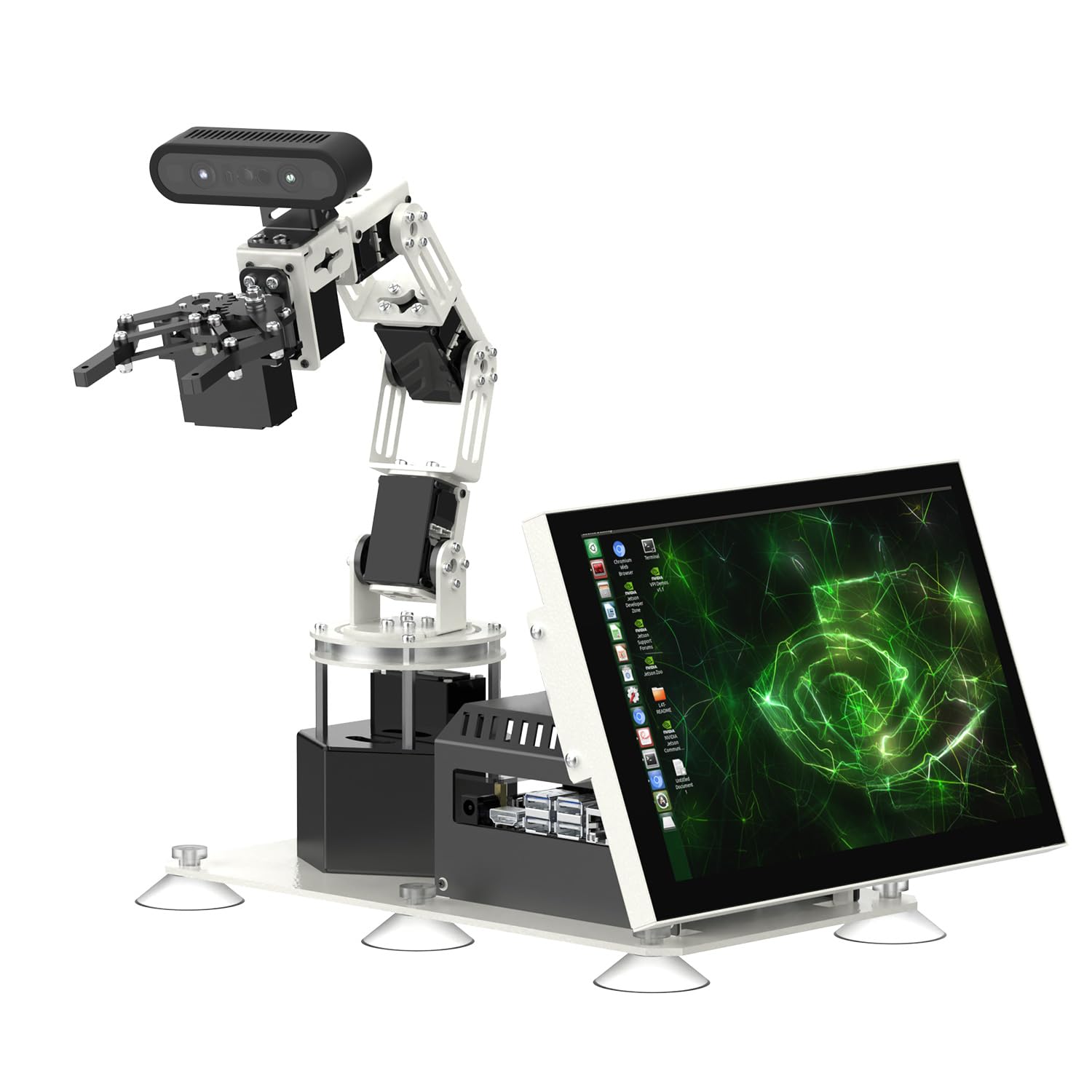 Yahboom ROS2 Robot Car Ackerman Steering Chassis,AI Visual Recognition Embodied Intelligence AI for Jetson Nano B01 4GB,AI Voice Interaction(Superior Ver with Nano-4GB)