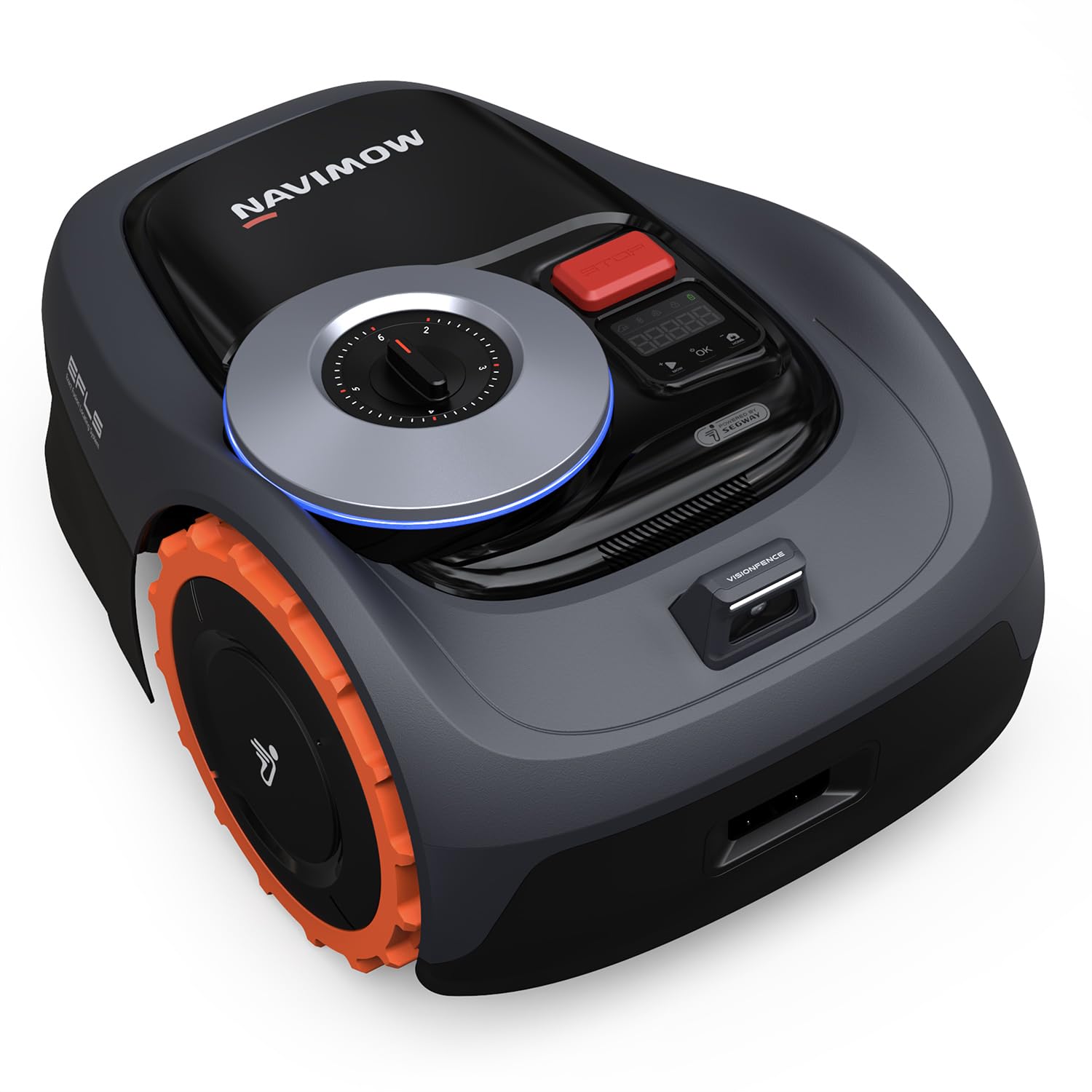 Segway Navimow i210 AWD Robot Lawn Mower Wire Free with Garage S, All-Wheel Drive for 45% Slopes, EFLS NRTK + Vision Auto Mapping, Covers 1/4 Acre (Garage Shipped Separately)