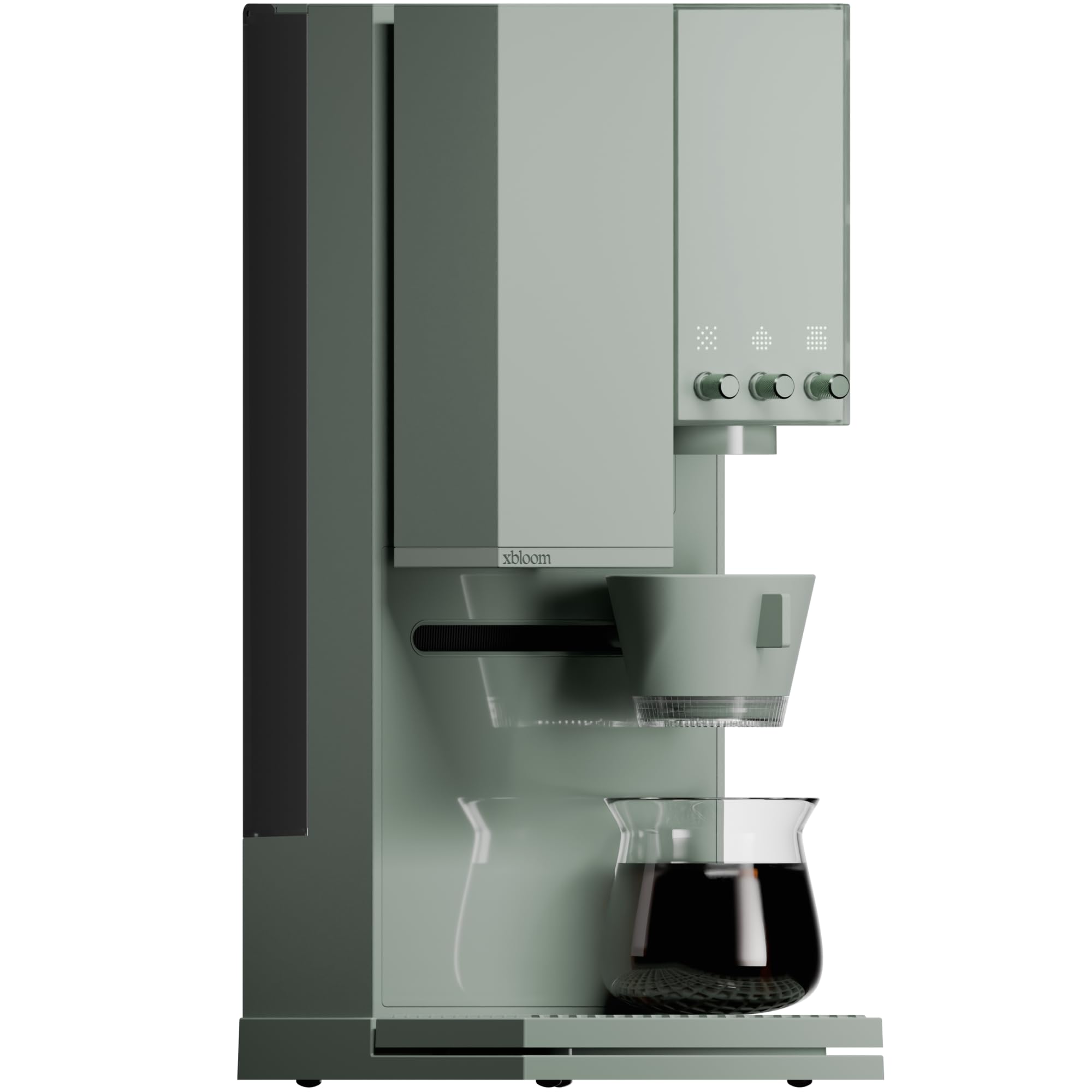 xBloom Studio Coffee Machine – Drip Coffee Maker with Built-in Grinder and Scale, 3 Automation Levels, App Connected Pour Over Coffee Maker for Specialty Coffee Lovers, Sage Green x Gold