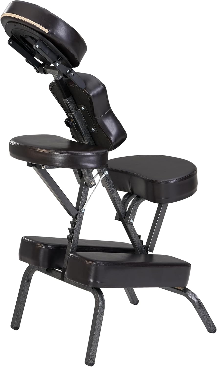 Master Massage Bedford Full Body Portable Massage Chair – Lightweight Folding Tattoo & Salon Chair with Adjustable Height, Face Cradle, Carrying Case (Coffee)