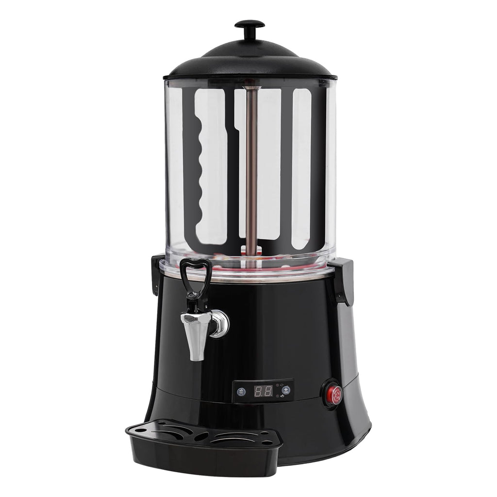 Commercial Hot Chocolate Machine, 110V 10L Hot Beverage Warmer, Electric Chocolates Melting Machine and Dispenser, Chocolate Warmer Maker for Home, Restaurant, Coffee (Black)