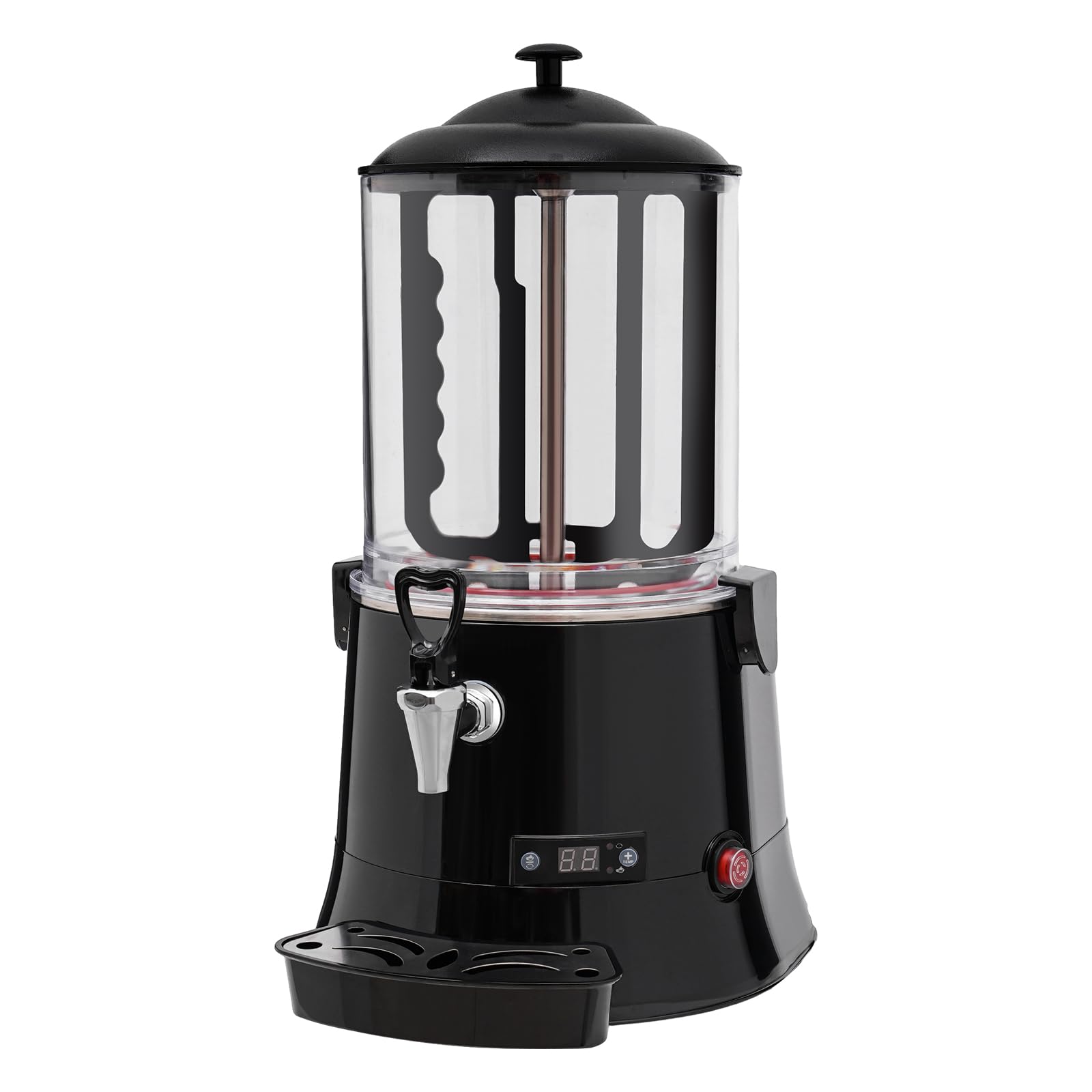 Commercial Hot Chocolate Machine, 110V 10L Hot Beverage Warmer, Electric Chocolates Melting Machine and Dispenser, Chocolate Warmer Maker for Home, Restaurant, Coffee (Black)