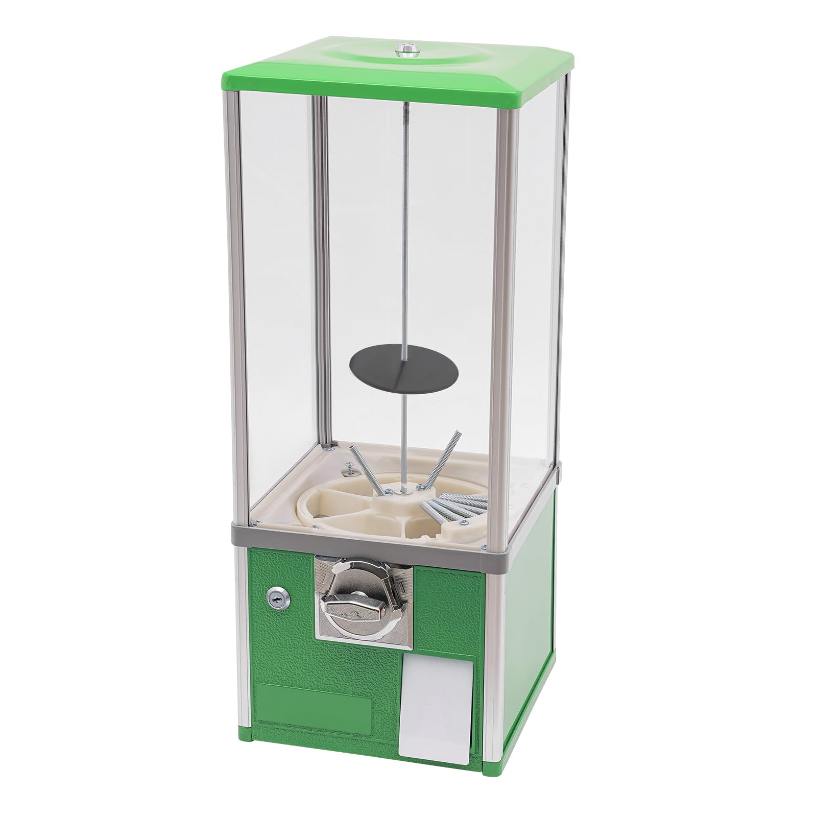 4X 25 Cents Coin Operated Vending Machine, 200pcs 1.77in Toy Capsule Vending Machine Commercial Twister Ball Dispenser 21in Height Rectangle Bubble Gum Machine for Retail Store, Supermarket