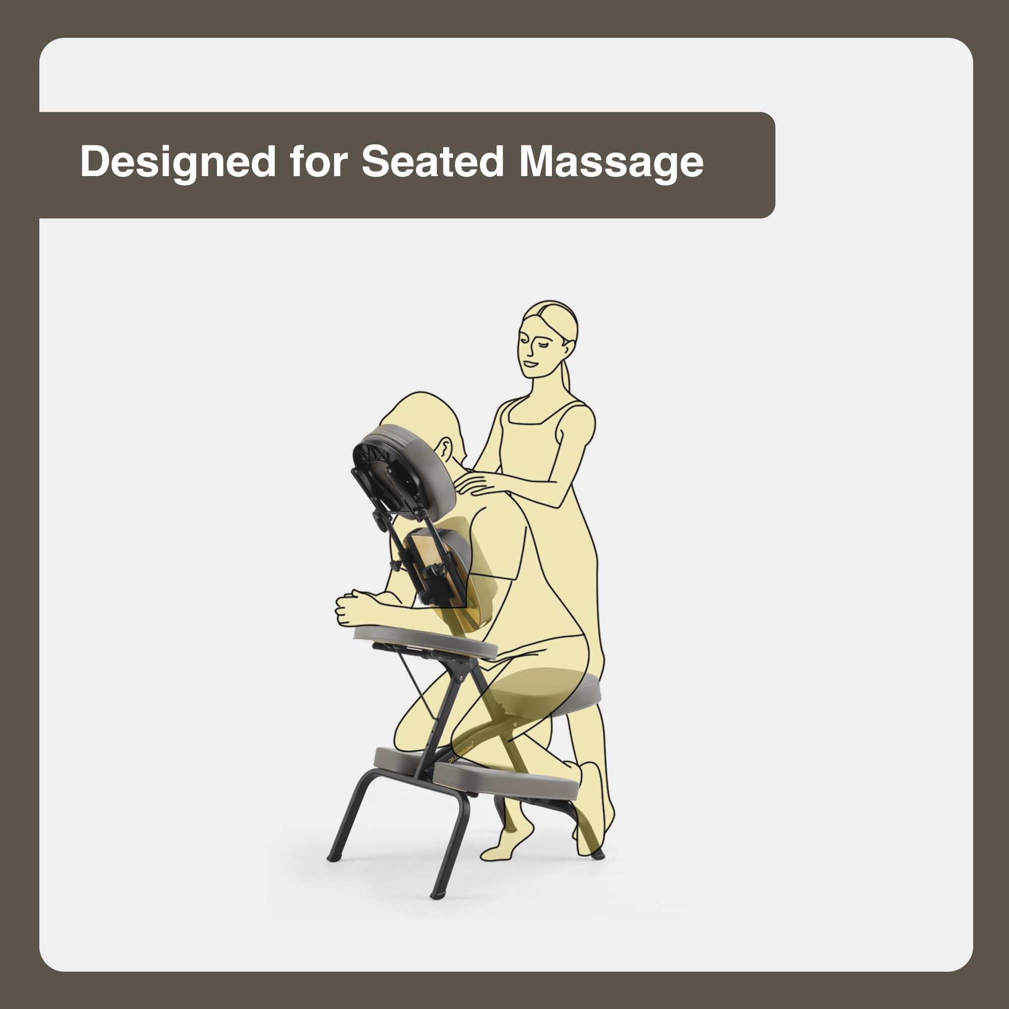 Aluminum Light-Weight Adjustable Folding Portable Travel Massage Chair with Backpack 402 Keanu (Black)