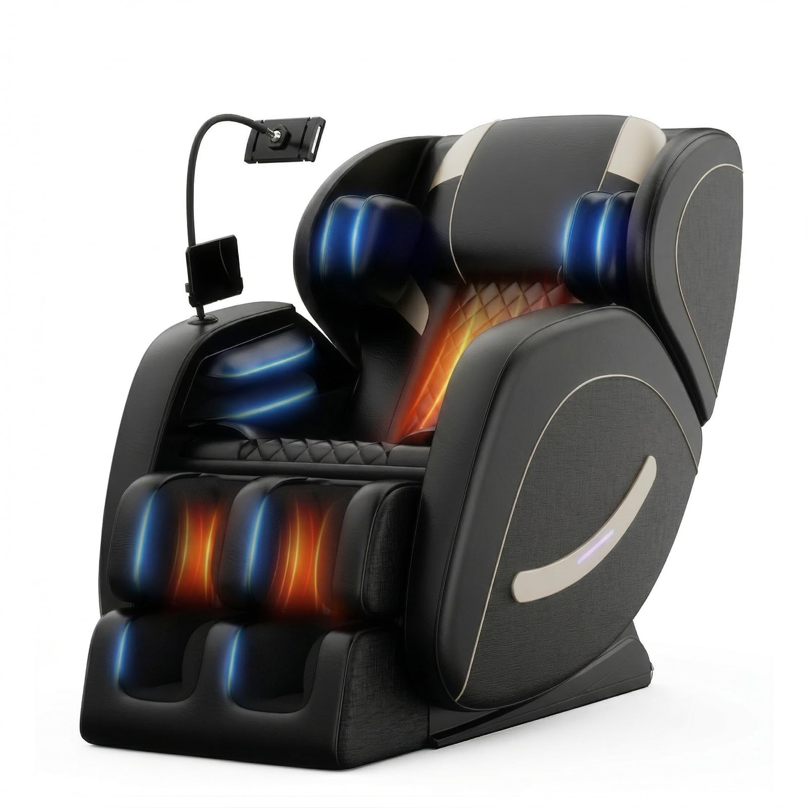 Massage Chair Full Body, Zero Gravity Recliner Massage Chair with Back Heat, 8 Fixed Rollers, Foot Massage, Airbags, Touch Screen for Home and Office