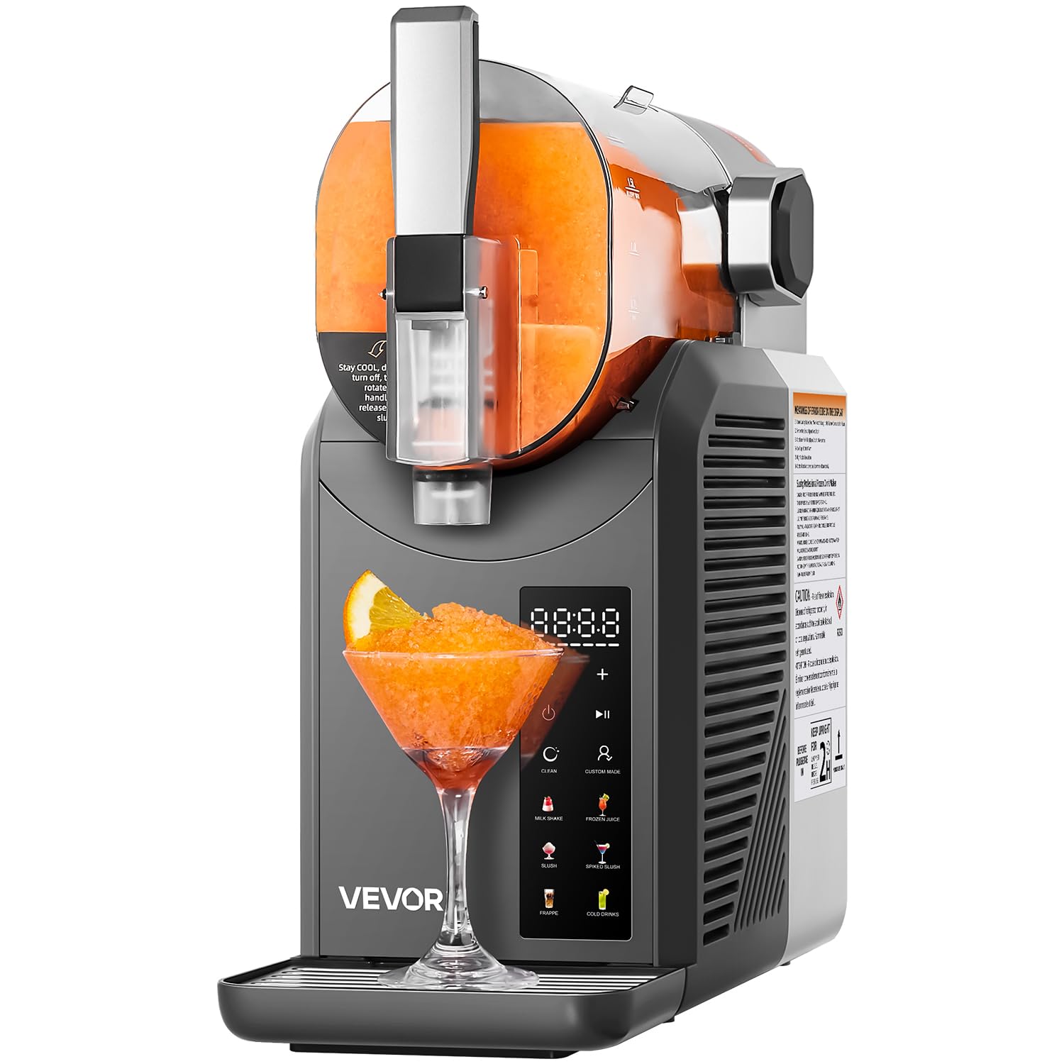 VEVOR Slushie Machine, 4L/135oz No Ice Needed Slushy Machine for Home, Frozen Drink Maker with Single Tank, Margarita Machine with Self-Cleaning, for Frozen Margaritas, Frappés, Milkshake & More