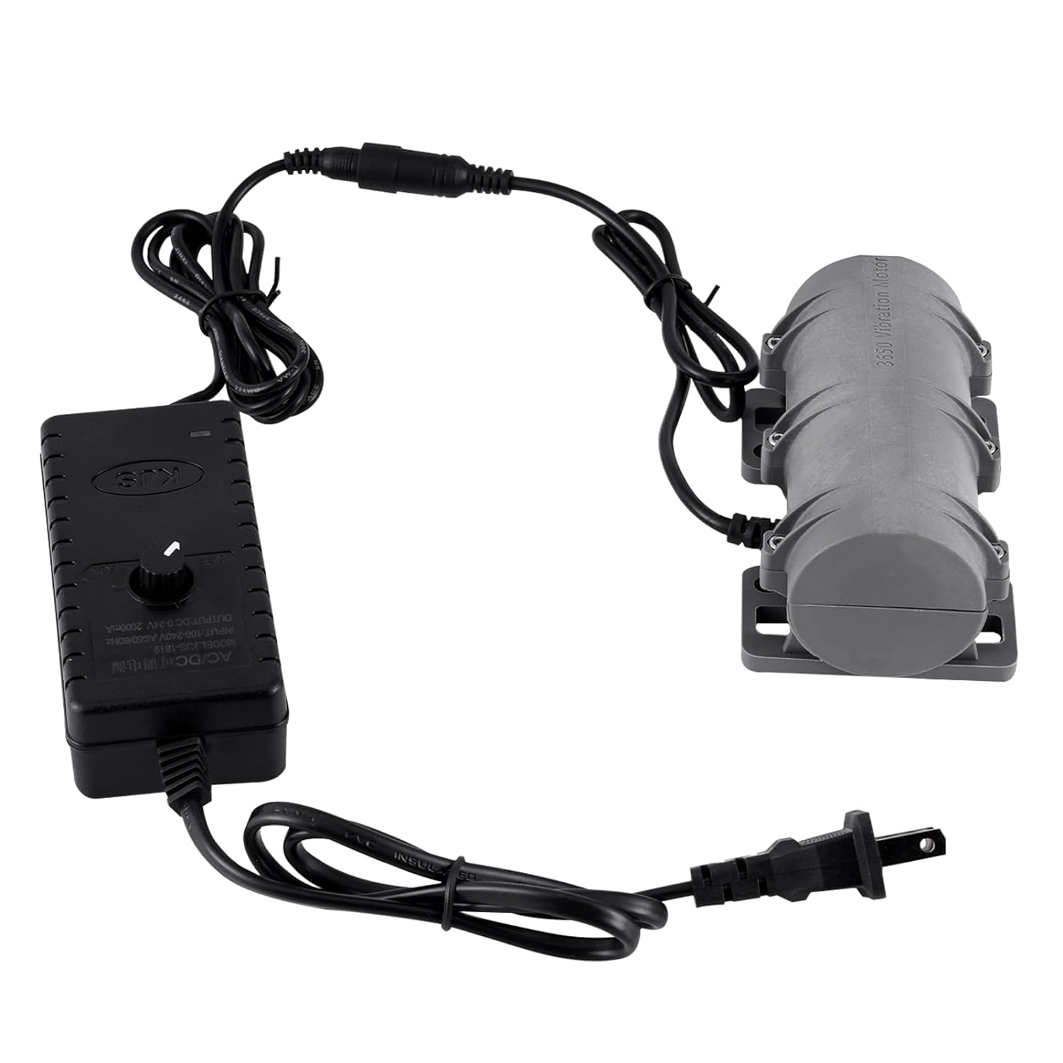 12V DC Motor 3800rpm Strong Vibration Industry Mini Vibration Motor with Sturdy Plastic Shell Rotary Speed Vibrating Motor for Massage Bed Chair Medical Instruments (12V Motor+Power)