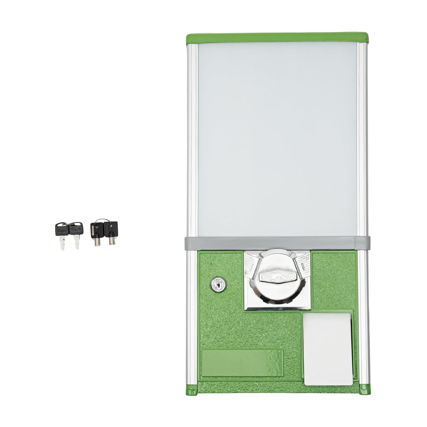 Vending Machine,Commercial Capsule Toys Vending Machine,Green Gumball Machine with 4 Keys,1.77-1.97Inches Twister Ball Diameter for Game Stores,Amusement Parks,25 Cent Coin Bank Cap:800