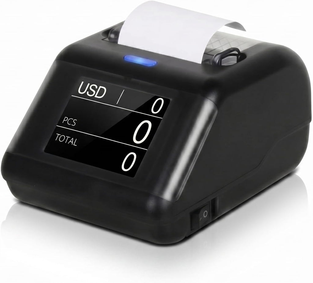 Thermal Printer for KzT0060 Money Counter Machine Mixed Denomination，Bill Checker Machine，Printer Integrates External Display