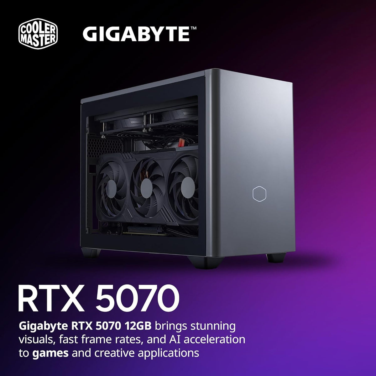 Cooler Master NR2 Pro Gaming PC Intel Ultra 7 KF + RTX 5080 Mini ITX PC | Intel Core Ultra 7 265KF + NVIDIA RTX 5080 16GB Gaming PC, 32GB DDR5 6000MHz, 2TB M.2 SSD, 280mm AIO Cooler, Windows 11
