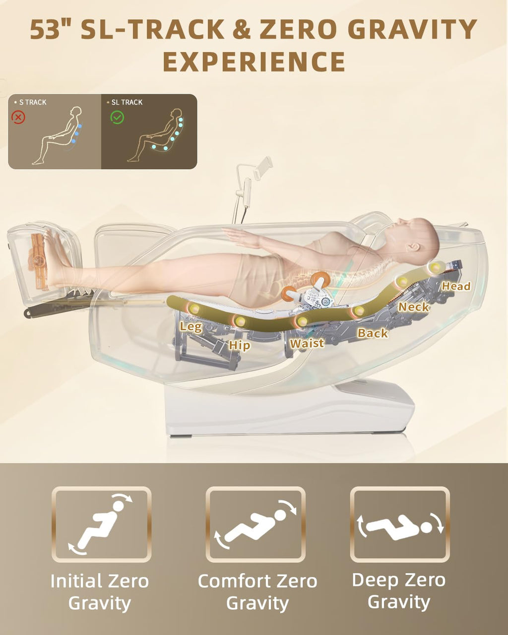 Full Body Zero Gravity Massage Chair with Body Scan 4D Intelligent Shiatsu Strecth Massage, Back/Leg Heated with AI Voice Control Bluetooth Speaker Airbags SL Track Massage Black