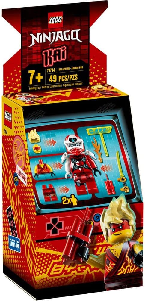LEGO NINJAGO Kai Avatar - Arcade Pod 71714 Mini Arcade Machine Building Kit, New 2020 (49 Pieces)
