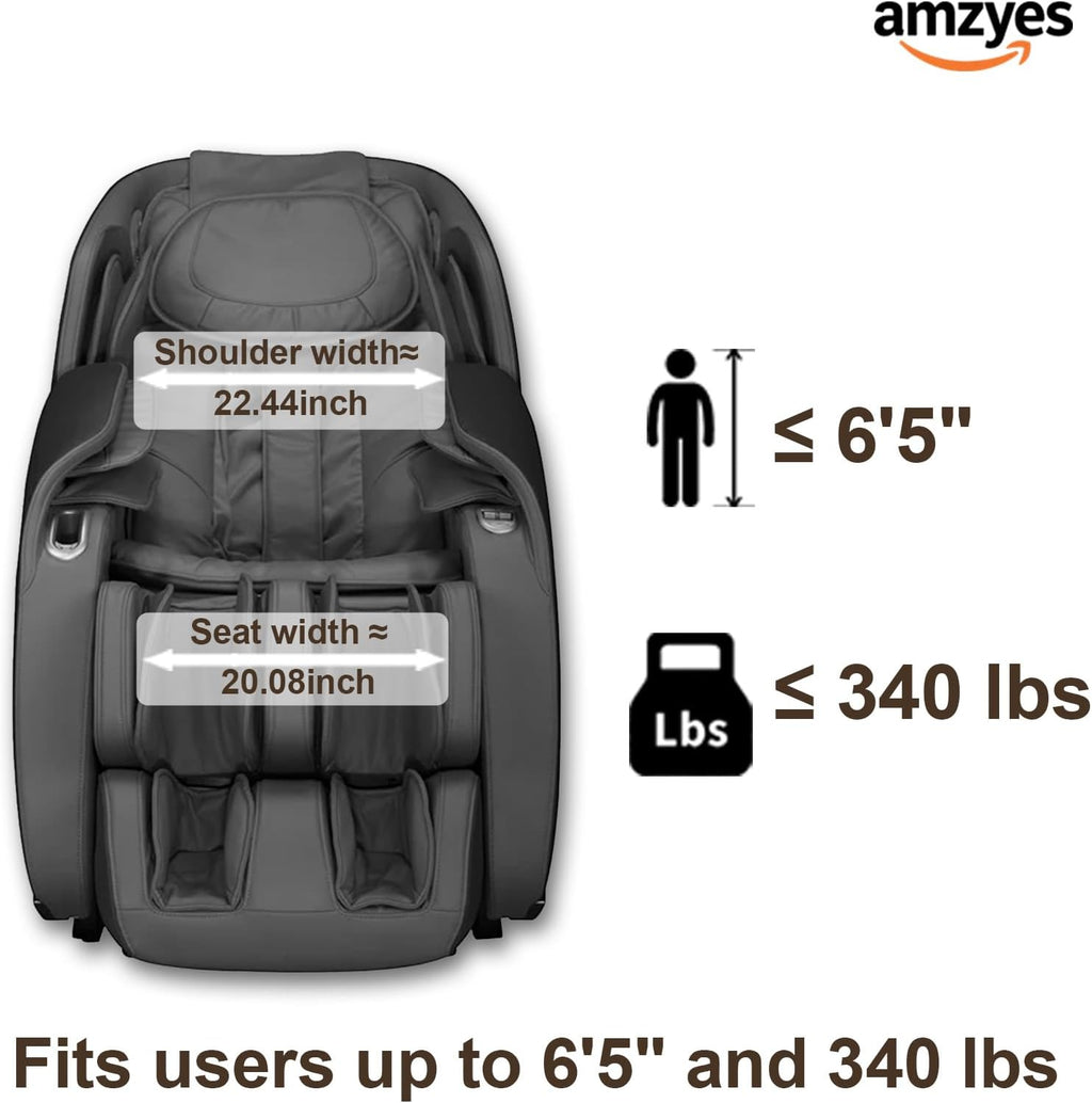 4D Massage Chair Full Body, 20 Modes Zero Gravity Massage Chair with 53.15 Inches SL Track, Foot Massage, Neck and Shoulder Massage, Shiatsu, Bluetooth Speaker, Home, Navy Blue