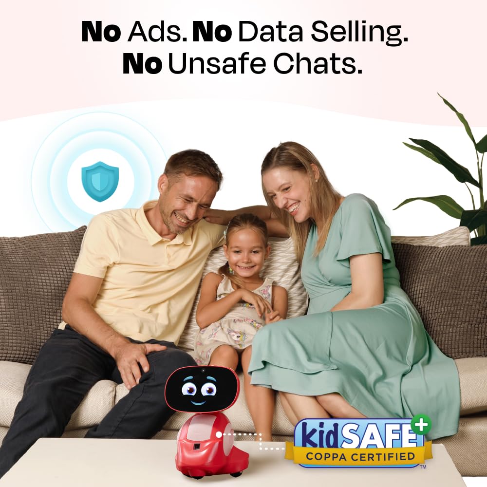 Miko 3 AI Robot for Kids – Smart Educational & STEAM Learning Robot with Interactive Apps, Games, Stories & Activities for Girls & Boys Ages 5–10 | Red
