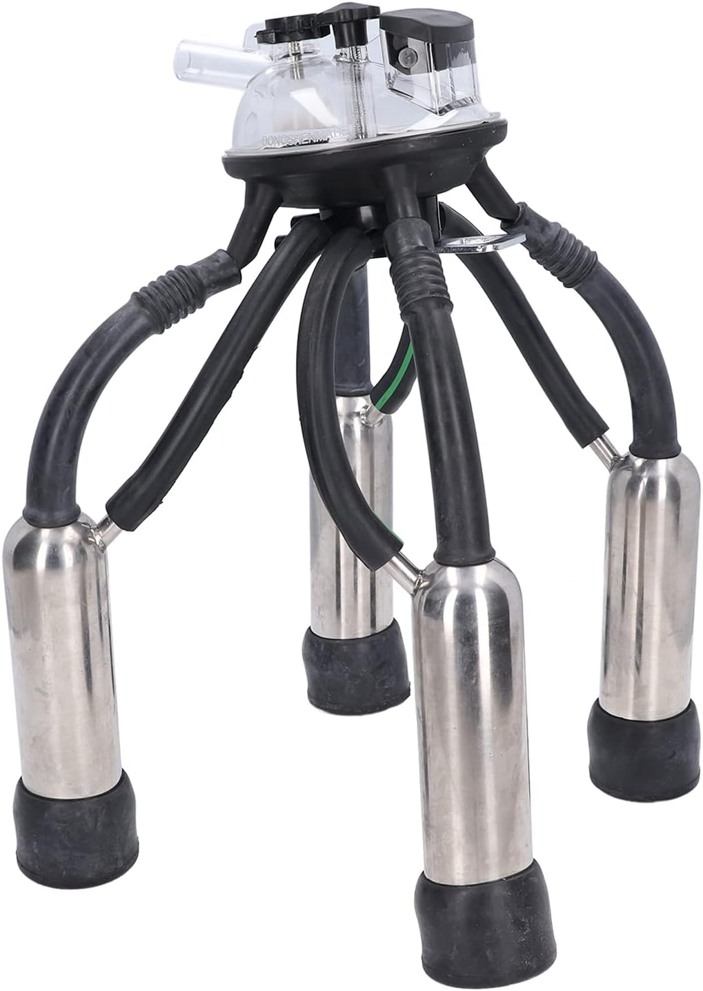 Cow Milking Cluster, Silicone Stainless Steel Cup Set Sheep Milking Cluster Milking Machine for Vacuum Pump Milk Machine