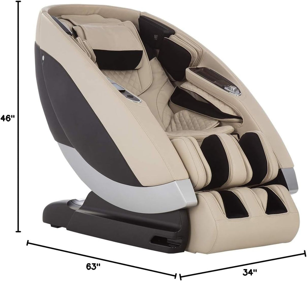 Human Touch Super Novo Zero Gravity Massage Chair - Virtual Therapist w/Alexa, Cloud Touch Acupressure - 3D & 4D Full Body Massage, Stretch & Deep Tissue for Recovery - 38 Wellness Programs, Cream