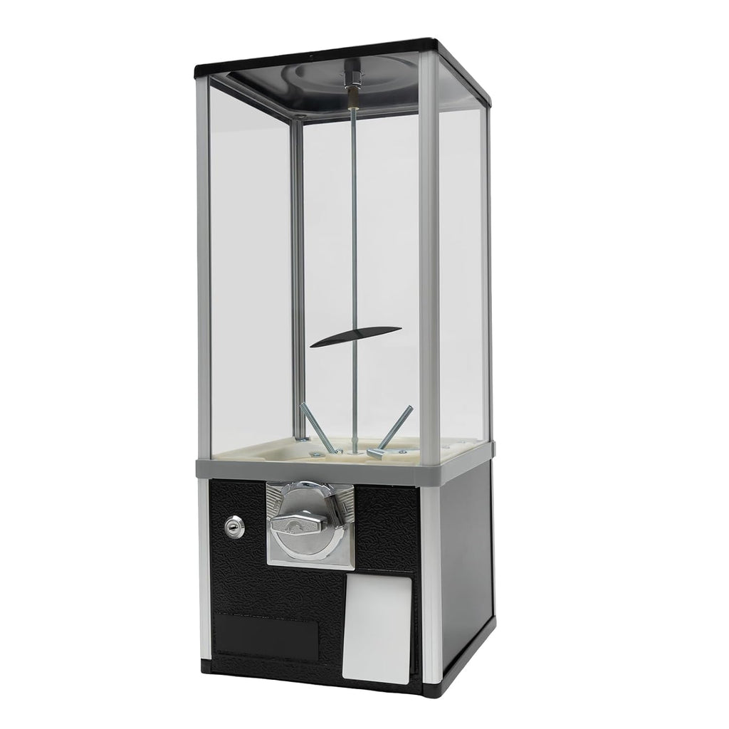 Vending Machine, 4x25 Dual Side Coin Operators Prize Machine Dispenser Candy Machine, Commercial Toy Candy Capsule Vending Machine with Keys, Gumball Machine for Gaming Store (Black)