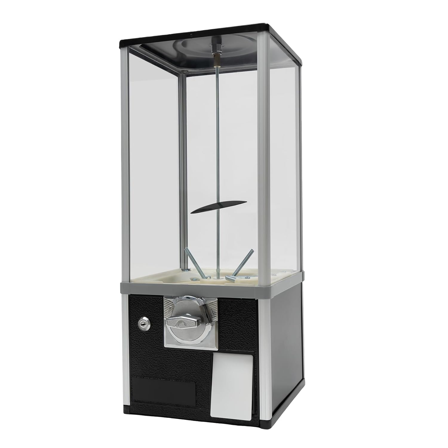 Vending Machine, 4x25 Dual Side Coin Operators Prize Machine Dispenser Candy Machine, Commercial Toy Candy Capsule Vending Machine with Keys, Gumball Machine for Gaming Store (Black)