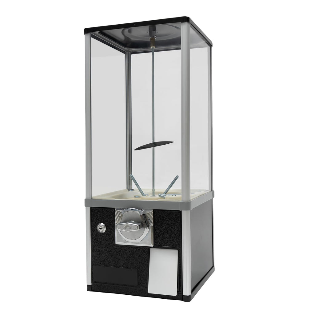 4X 25 Cents Coin Operated Vending Machine, 200pcs 1.77in Toy Capsule Vending Machine Commercial Twister Ball Dispenser 21in Height Rectangle Bubble Gum Machine for Retail Store, Supermarket