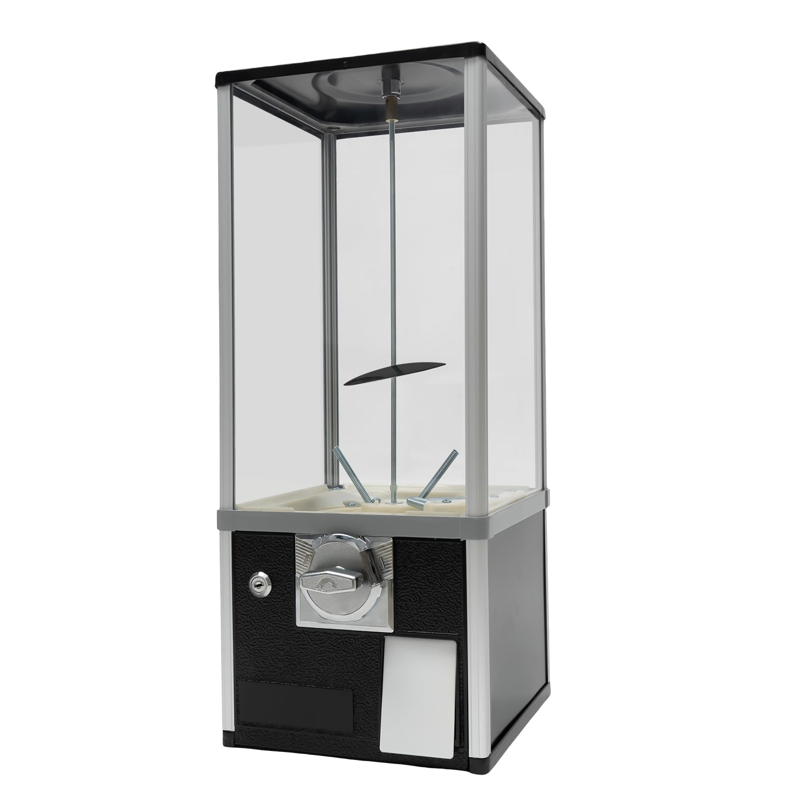 4X 25 Cents Coin Operated Vending Machine, 200pcs 1.77in Toy Capsule Vending Machine Commercial Twister Ball Dispenser 21in Height Rectangle Bubble Gum Machine for Retail Store, Supermarket